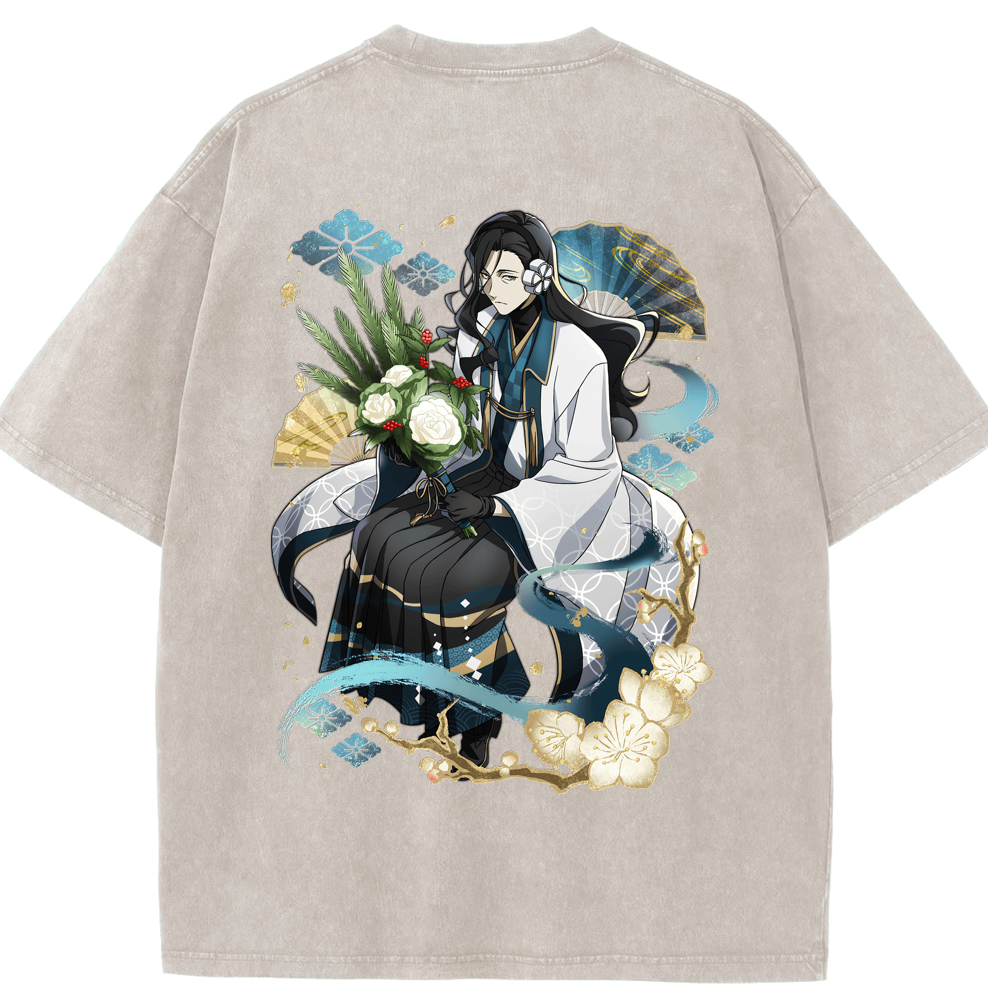 （画像用） 文豪ストレイドッグス Bungo Stray Dogs 綿100% ヴィンテージ風 半袖Tシャツ（背面プリント）