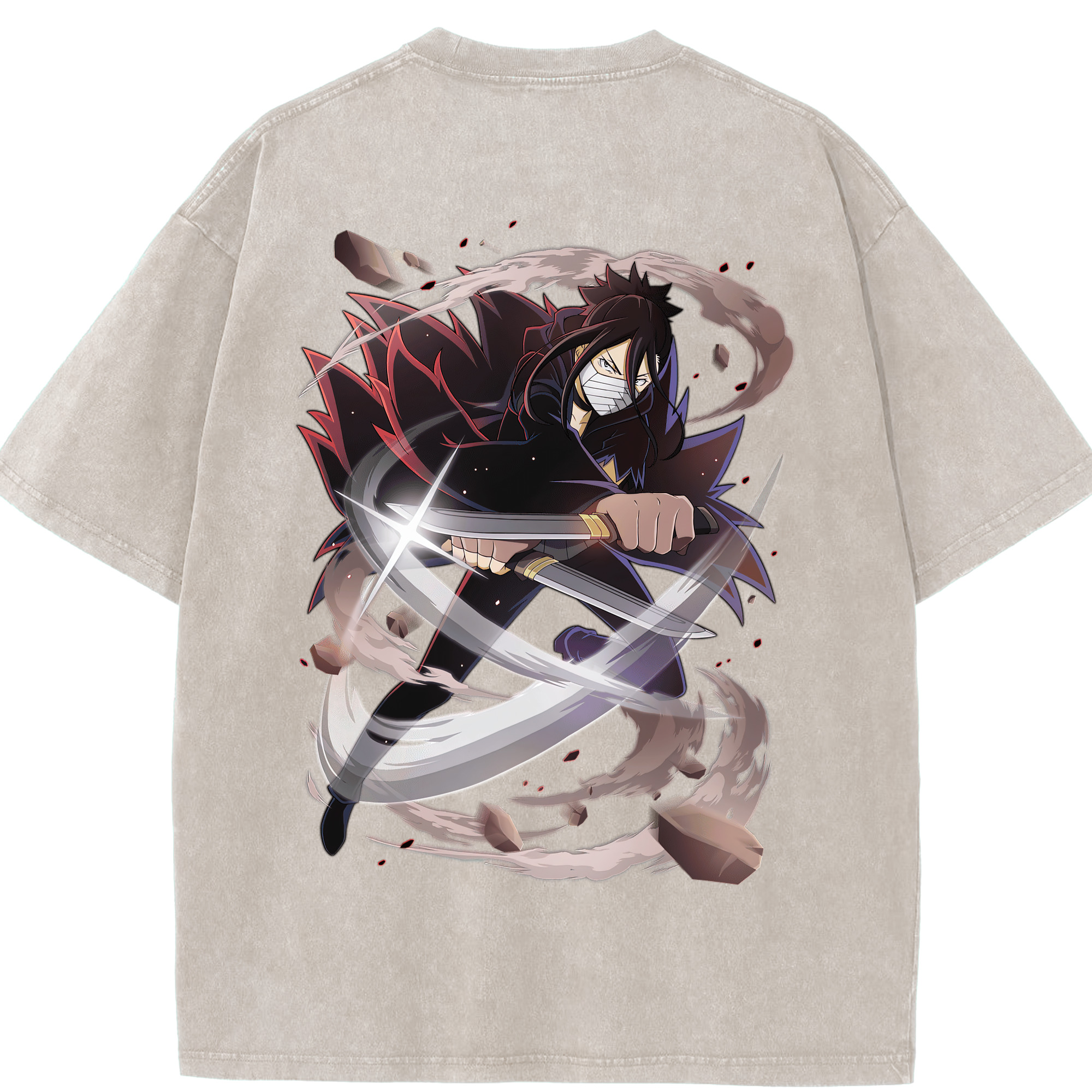 （画像用） 文豪ストレイドッグス Bungo Stray Dogs 綿100% ヴィンテージ風 半袖Tシャツ（背面プリント）