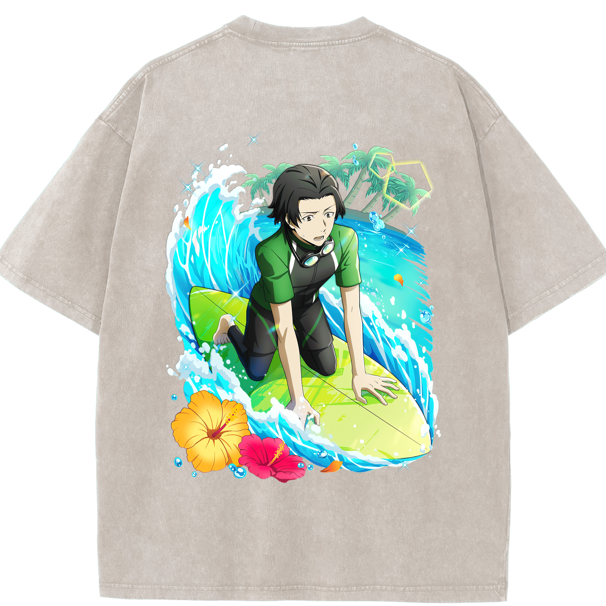 （画像用） 文豪ストレイドッグス Bungo Stray Dogs 綿100% ヴィンテージ風 半袖Tシャツ（背面プリント）