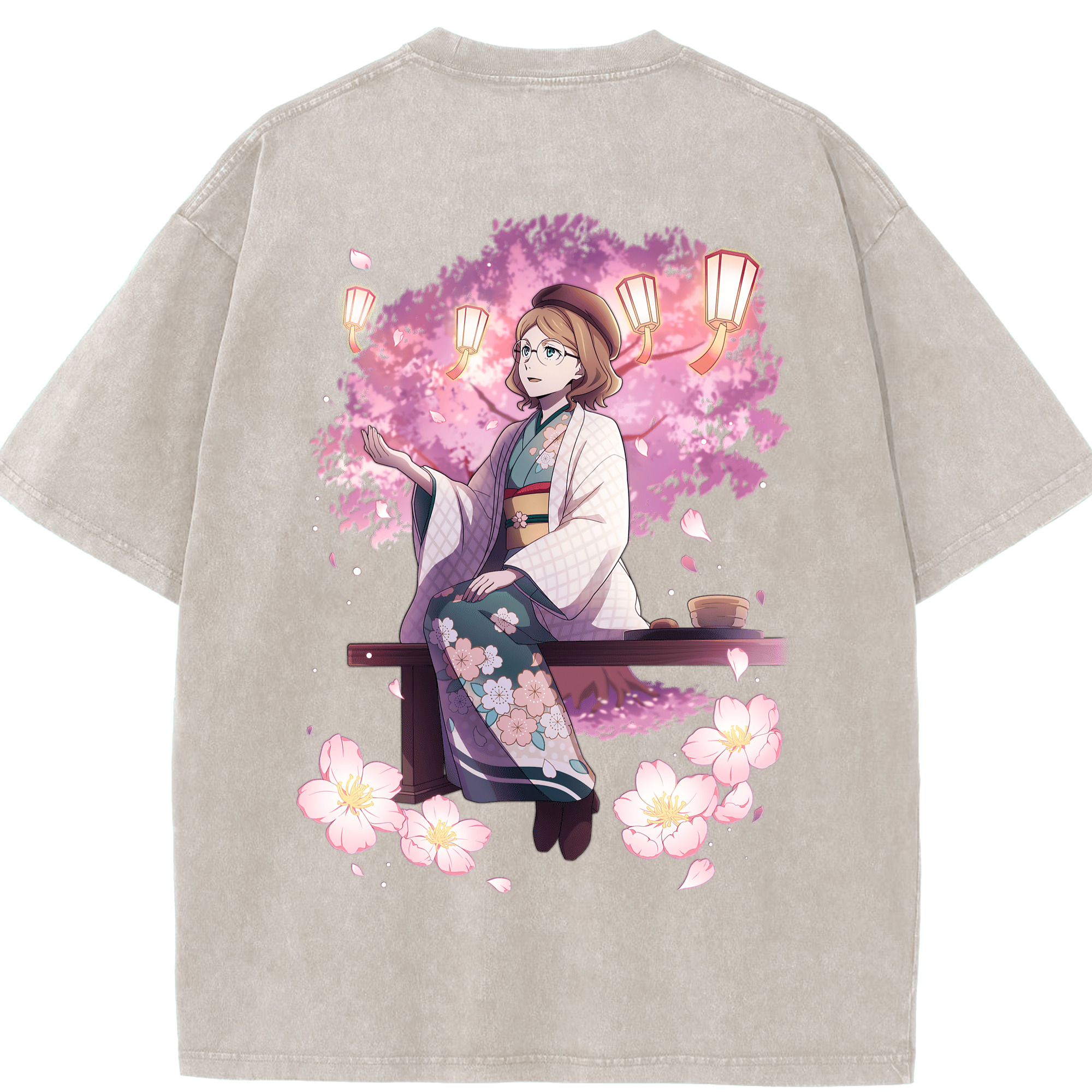 （画像用） 文豪ストレイドッグス Bungo Stray Dogs 綿100% ヴィンテージ風 半袖Tシャツ（背面プリント）