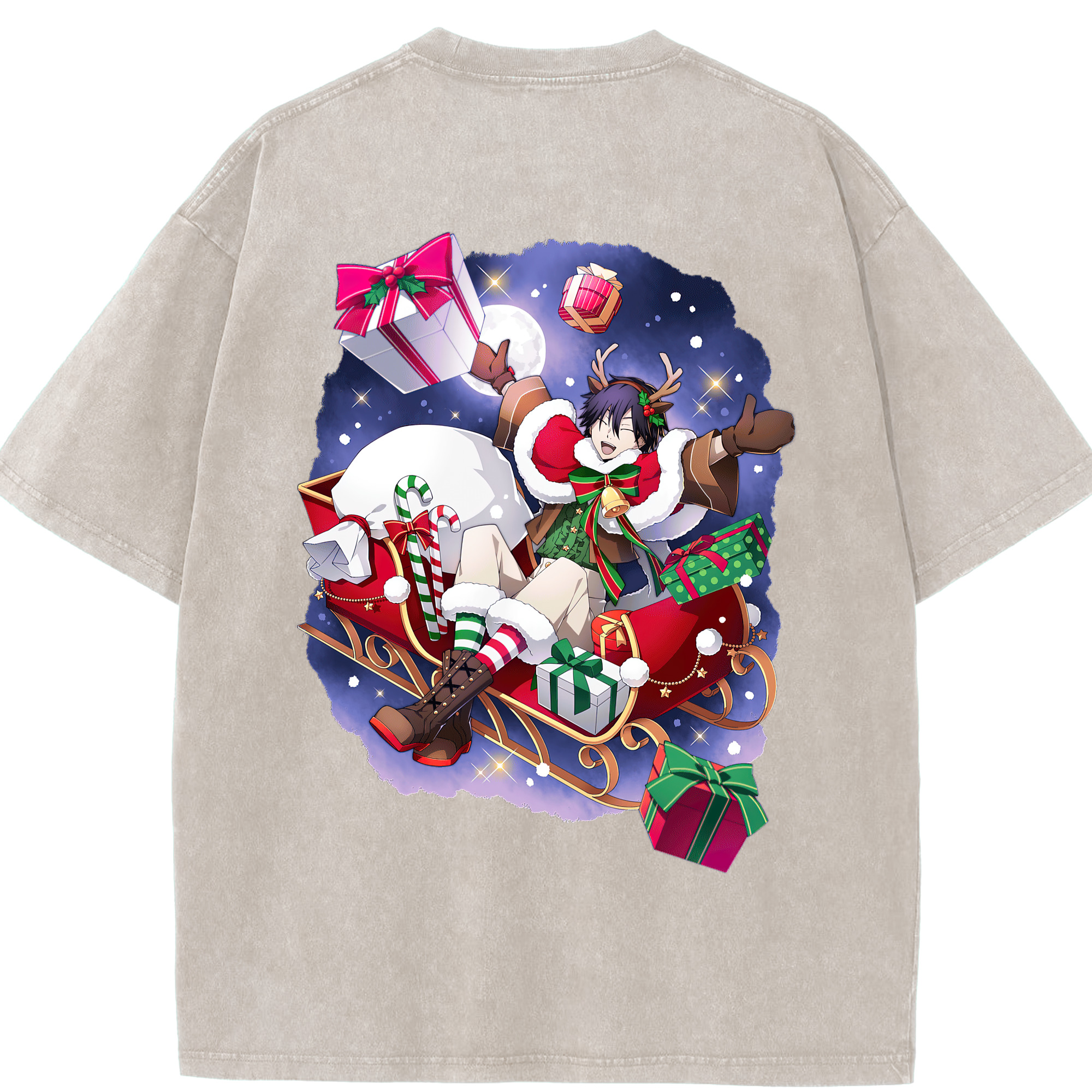（画像用） 文豪ストレイドッグス Bungo Stray Dogs 綿100% ヴィンテージ風 半袖Tシャツ（背面プリント）