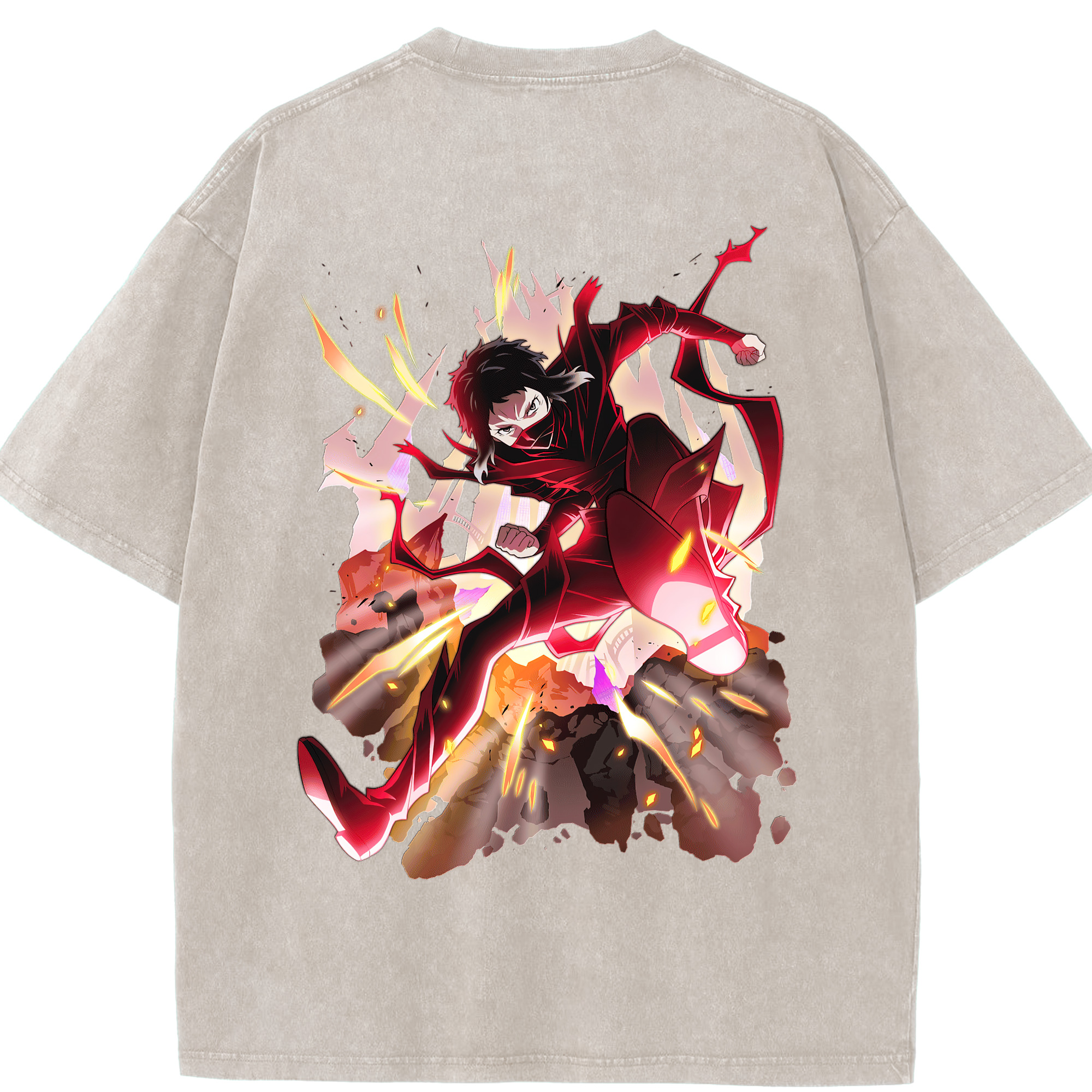 （画像用） 文豪ストレイドッグス Bungo Stray Dogs 綿100% ヴィンテージ風 半袖Tシャツ（背面プリント）