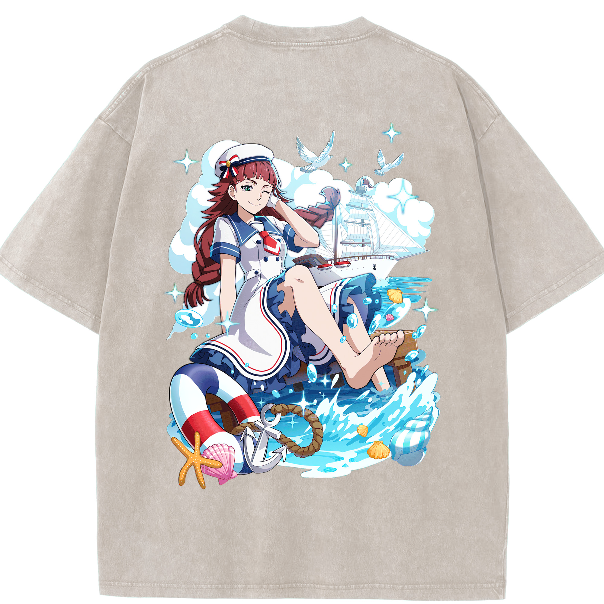 （画像用） 文豪ストレイドッグス Bungo Stray Dogs 綿100% ヴィンテージ風 半袖Tシャツ（背面プリント）