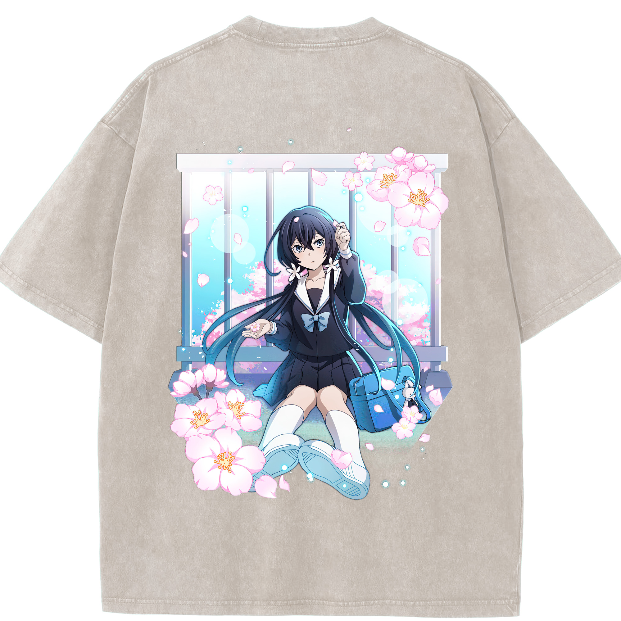 （画像用） 文豪ストレイドッグス Bungo Stray Dogs 綿100% ヴィンテージ風 半袖Tシャツ（背面プリント）