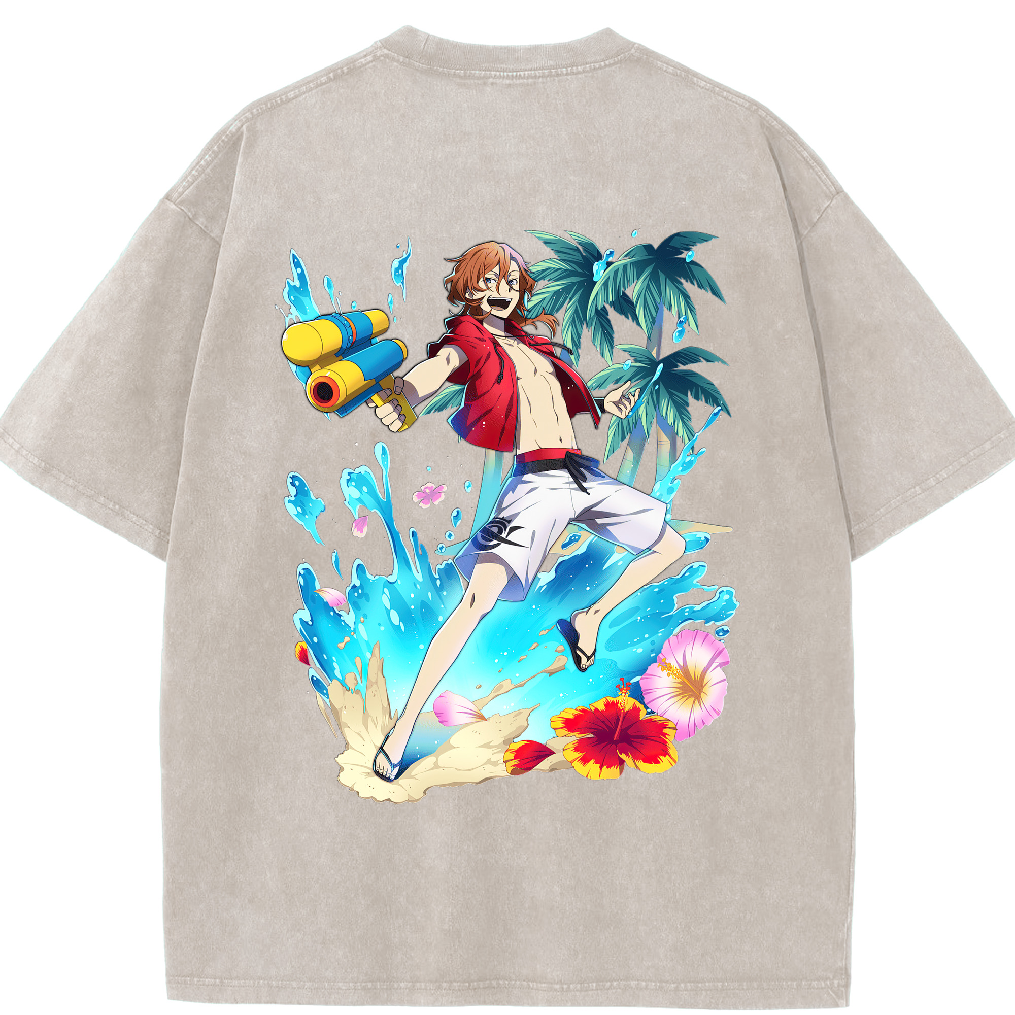 （画像用） 文豪ストレイドッグス Bungo Stray Dogs 綿100% ヴィンテージ風 半袖Tシャツ（背面プリント）