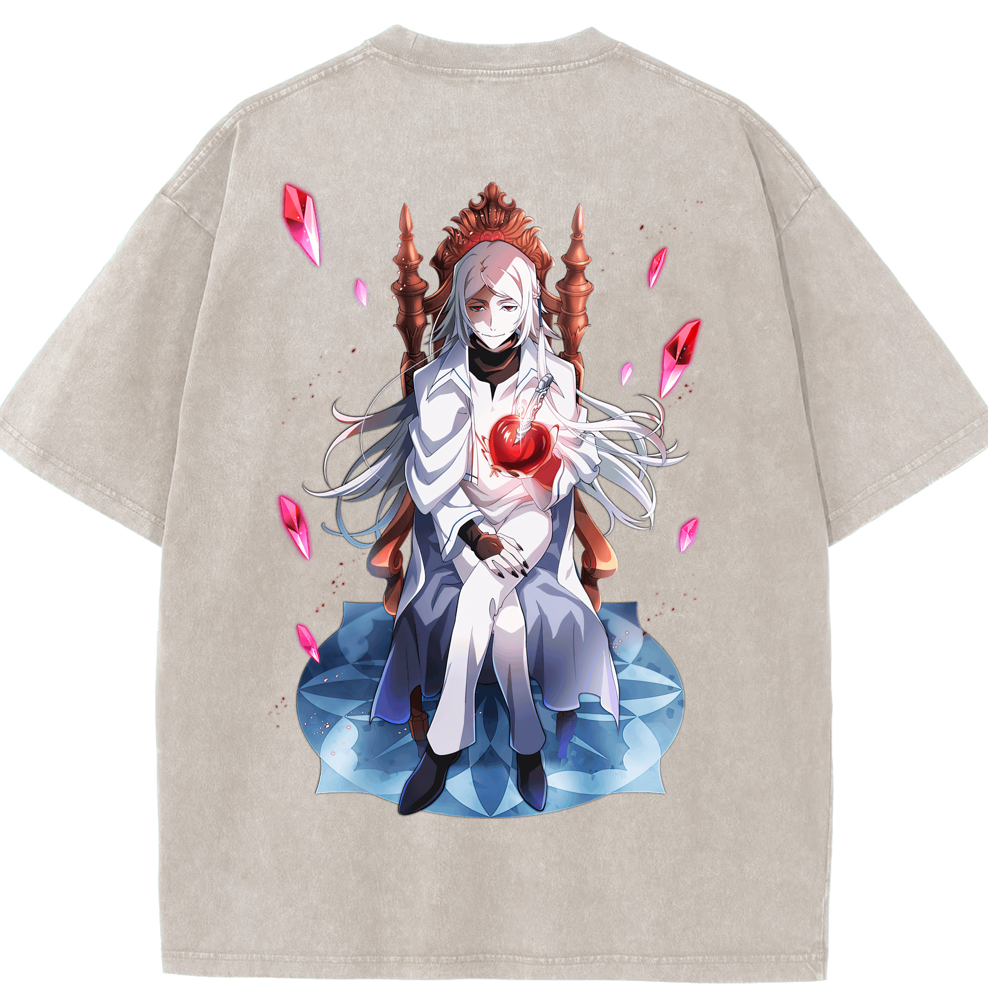 （画像用） 文豪ストレイドッグス Bungo Stray Dogs 綿100% ヴィンテージ風 半袖Tシャツ（背面プリント）