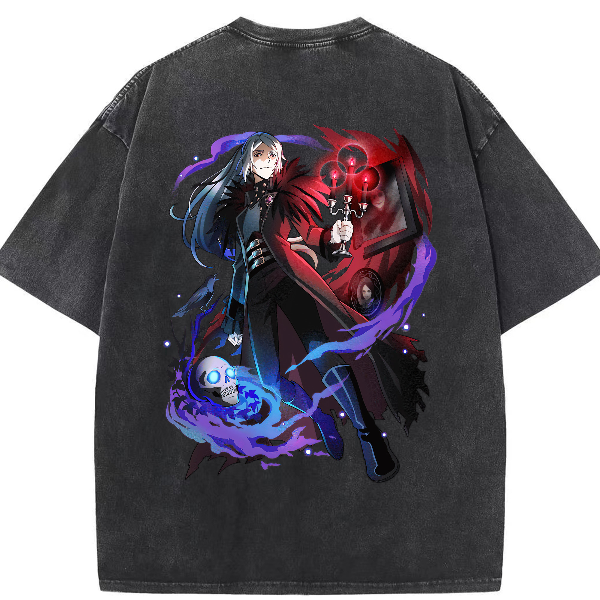 （画像用） 文豪ストレイドッグス Bungo Stray Dogs 綿100% ヴィンテージ風 半袖Tシャツ（背面プリント）