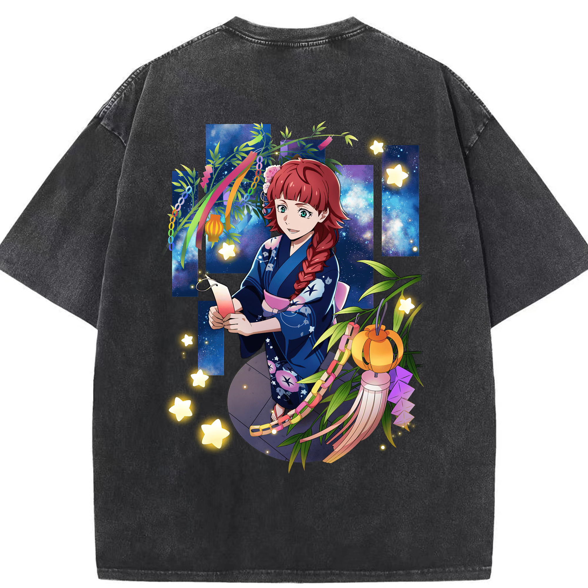 （画像用） 文豪ストレイドッグス Bungo Stray Dogs 綿100% ヴィンテージ風 半袖Tシャツ（背面プリント）