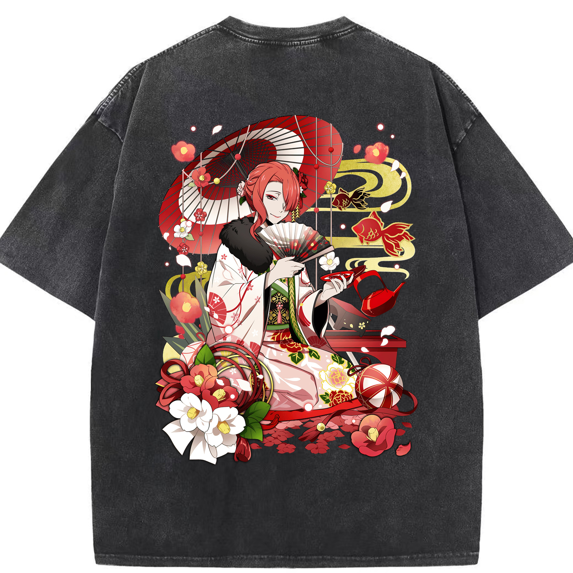 （画像用） 文豪ストレイドッグス Bungo Stray Dogs 綿100% ヴィンテージ風 半袖Tシャツ（背面プリント）