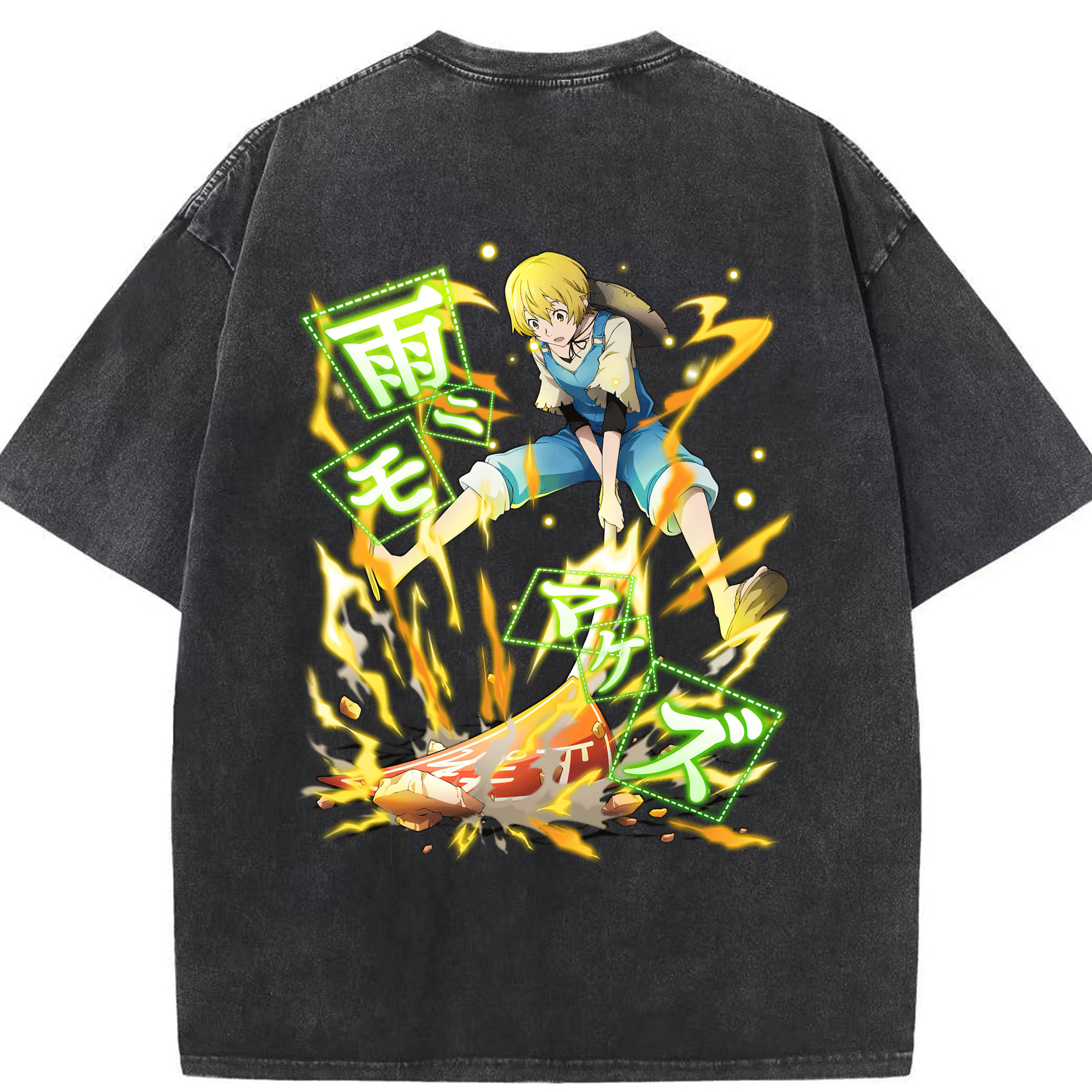 （画像用） 文豪ストレイドッグス Bungo Stray Dogs 綿100% ヴィンテージ風 半袖Tシャツ（背面プリント）