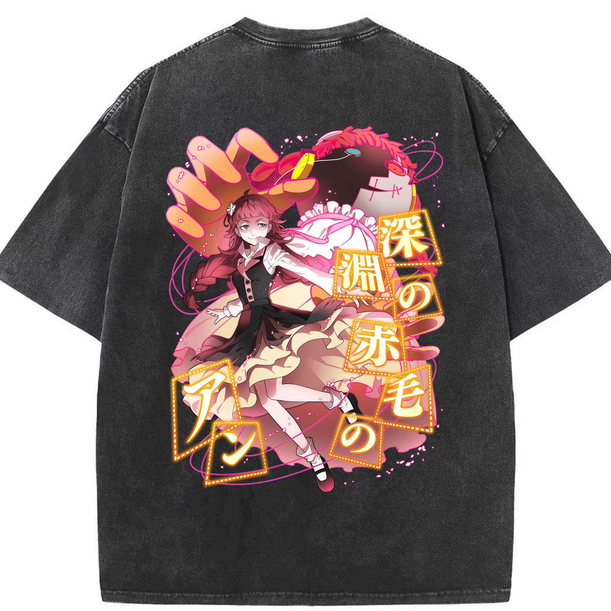 （画像用） 文豪ストレイドッグス Bungo Stray Dogs 綿100% ヴィンテージ風 半袖Tシャツ（背面プリント）