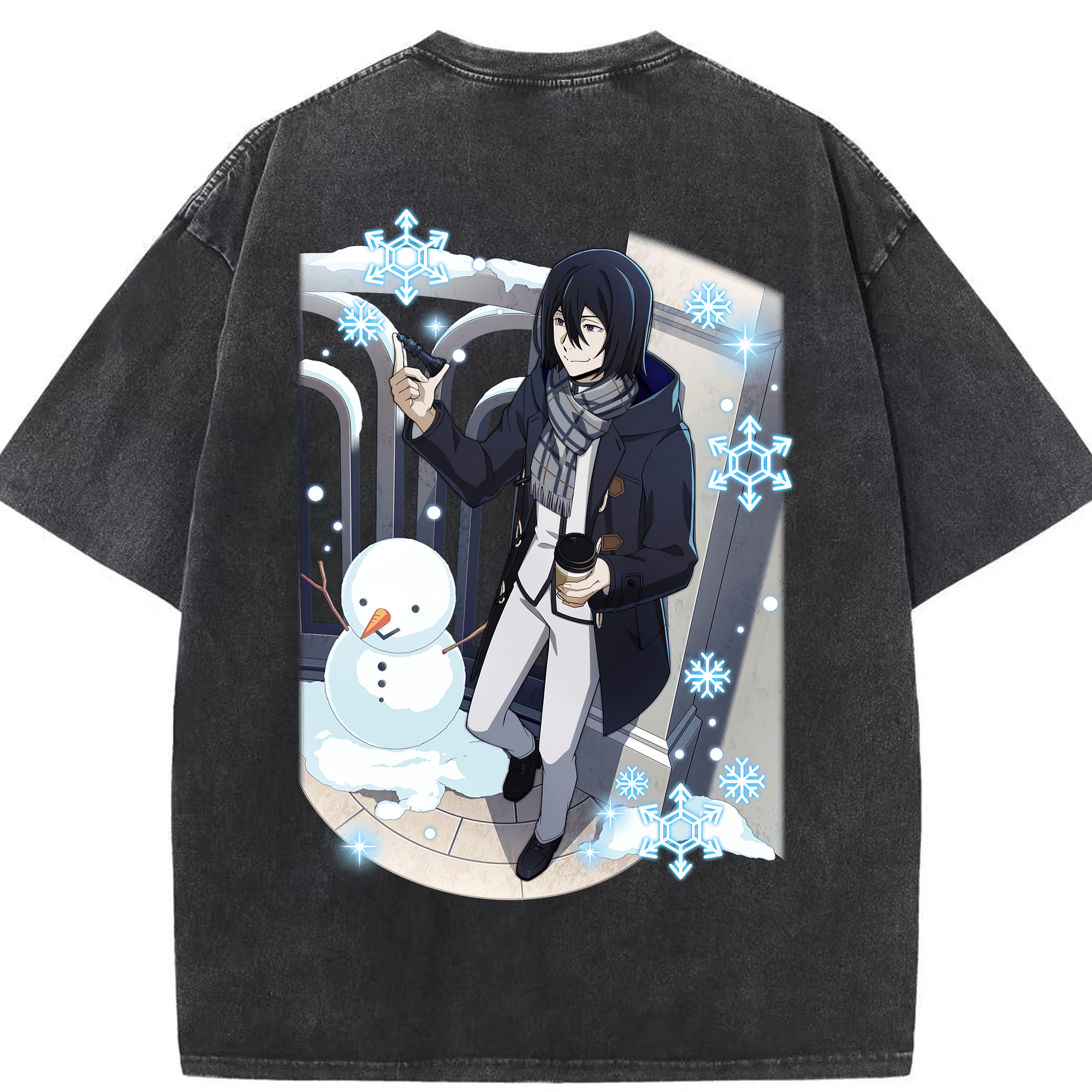 （画像用） 文豪ストレイドッグス Bungo Stray Dogs 綿100% ヴィンテージ風 半袖Tシャツ（背面プリント）