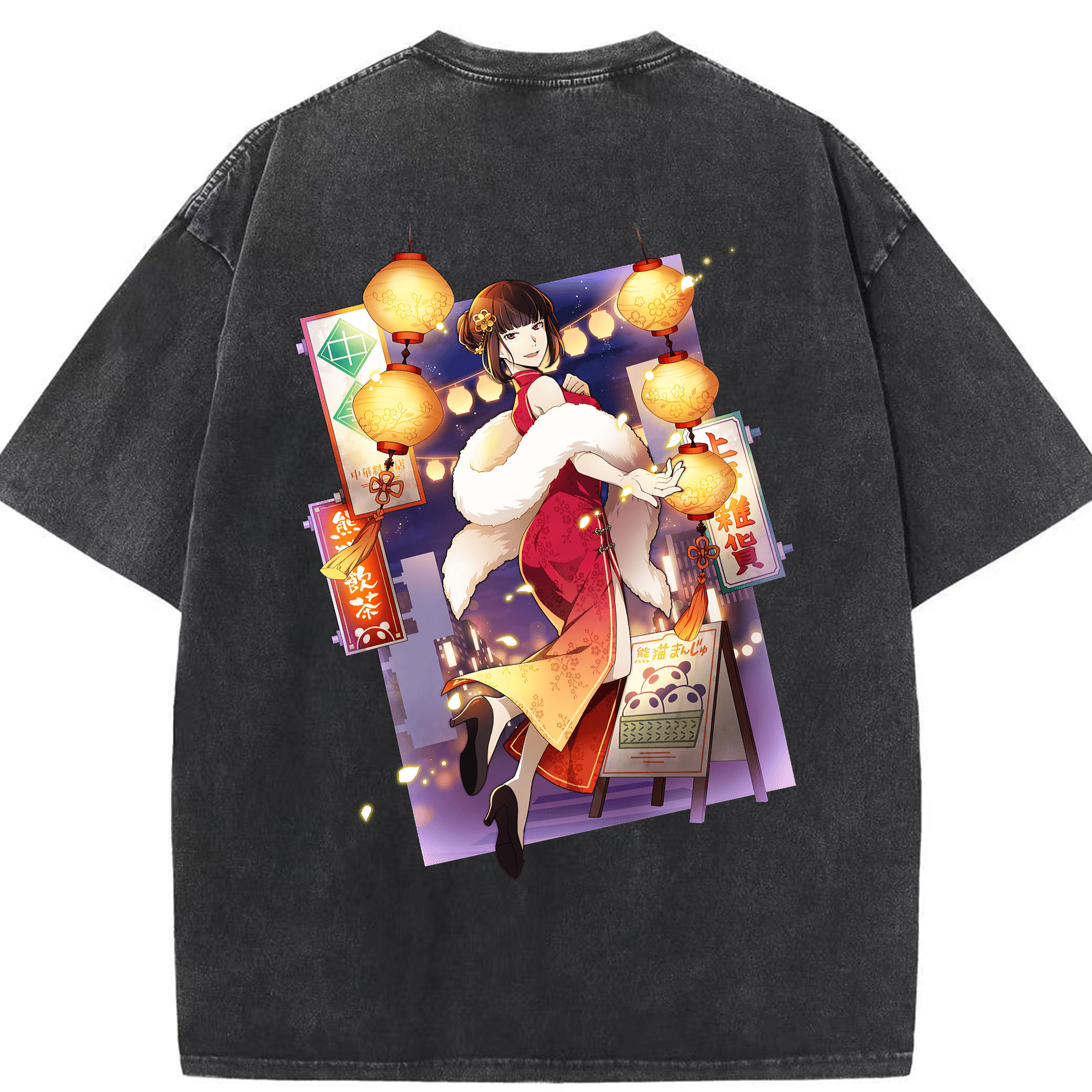 （画像用） 文豪ストレイドッグス Bungo Stray Dogs 綿100% ヴィンテージ風 半袖Tシャツ（背面プリント）