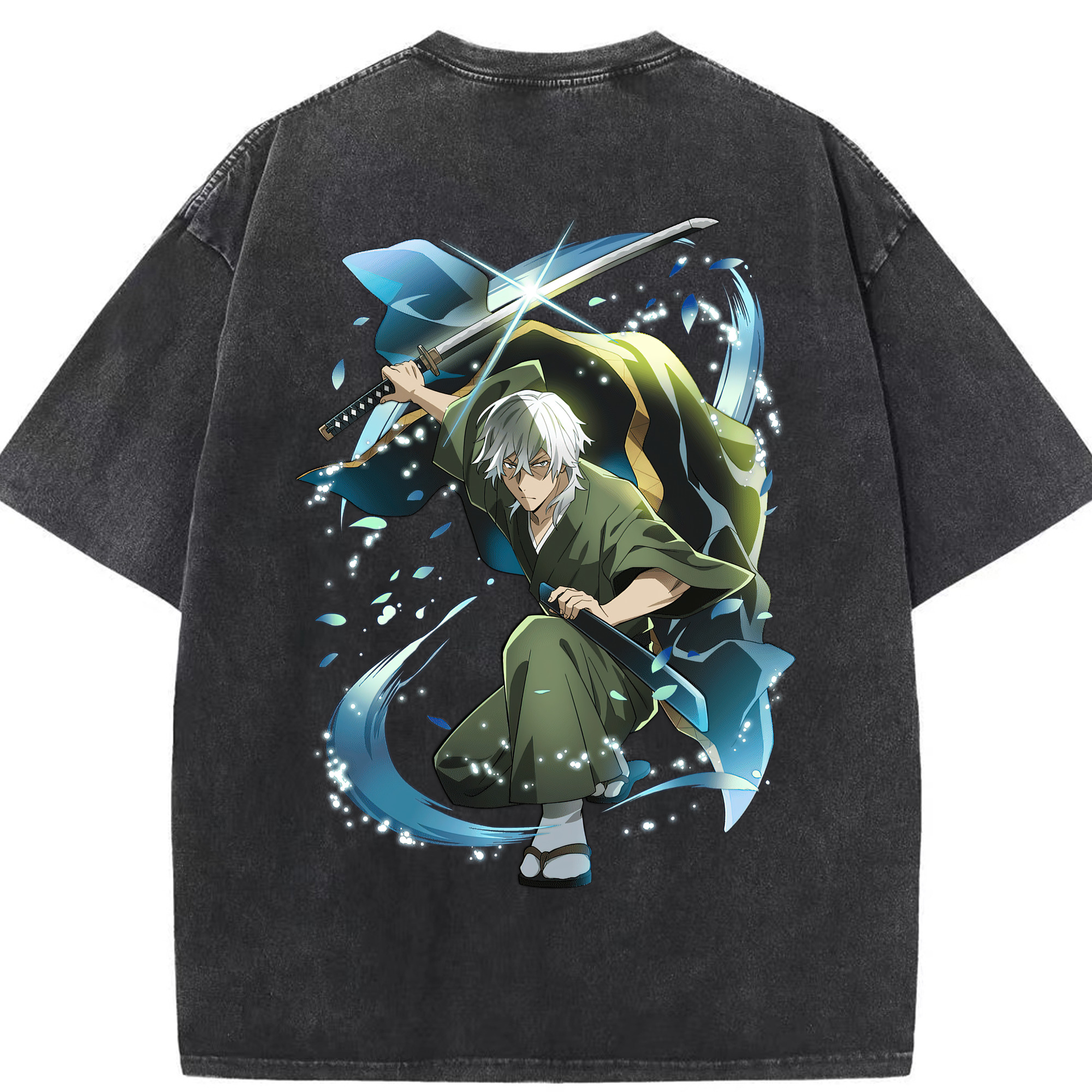 （画像用） 文豪ストレイドッグス Bungo Stray Dogs 綿100% ヴィンテージ風 半袖Tシャツ（背面プリント）