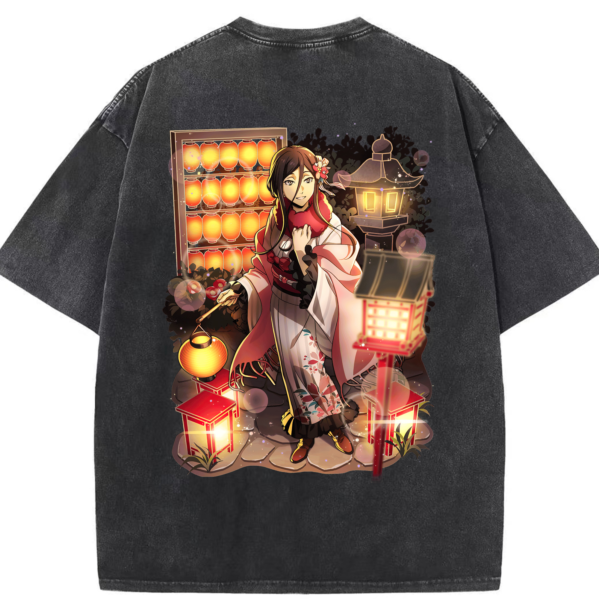 （画像用） 文豪ストレイドッグス Bungo Stray Dogs 綿100% ヴィンテージ風 半袖Tシャツ（背面プリント）