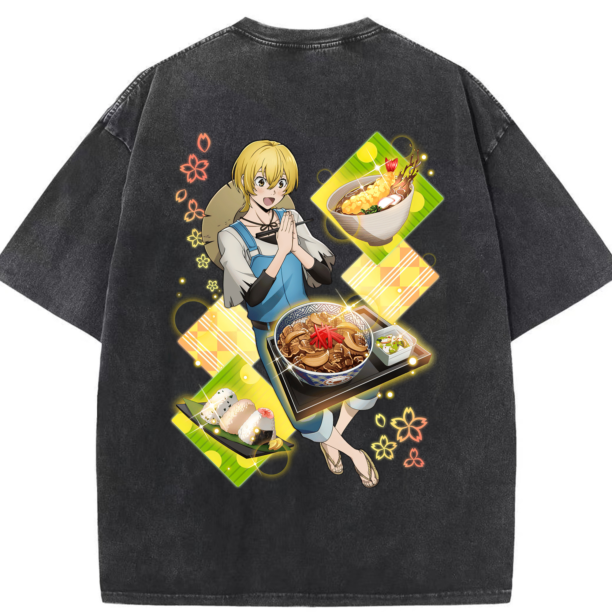（画像用） 文豪ストレイドッグス Bungo Stray Dogs 綿100% ヴィンテージ風 半袖Tシャツ（背面プリント）