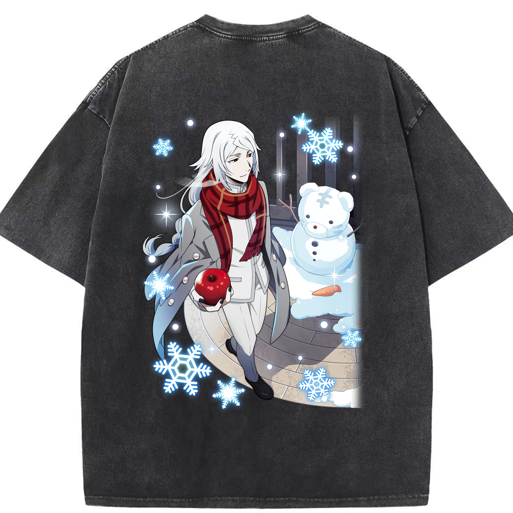 （画像用） 文豪ストレイドッグス Bungo Stray Dogs 綿100% ヴィンテージ風 半袖Tシャツ（背面プリント）