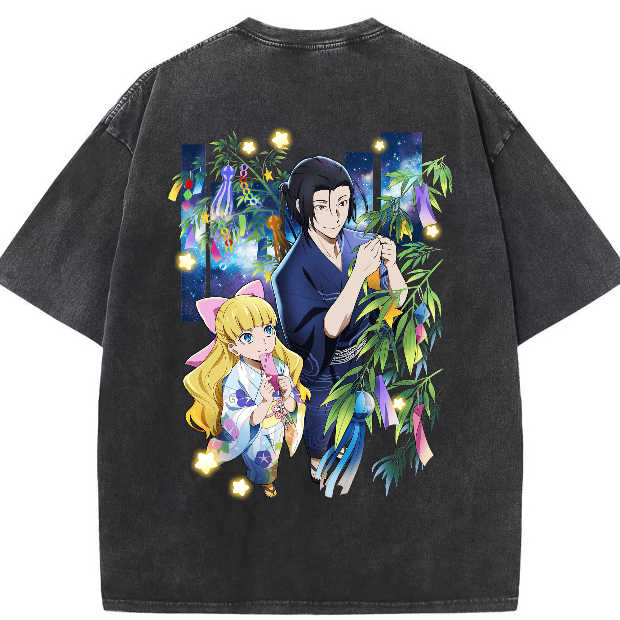 （画像用） 文豪ストレイドッグス Bungo Stray Dogs 綿100% ヴィンテージ風 半袖Tシャツ（背面プリント）