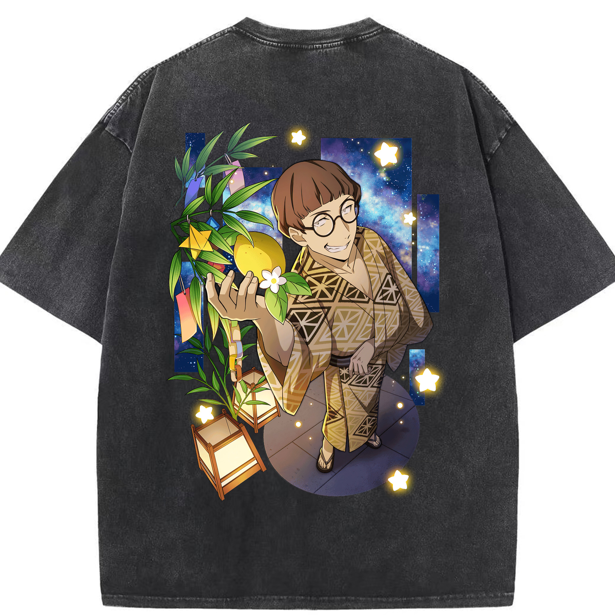 （画像用） 文豪ストレイドッグス Bungo Stray Dogs 綿100% ヴィンテージ風 半袖Tシャツ（背面プリント）