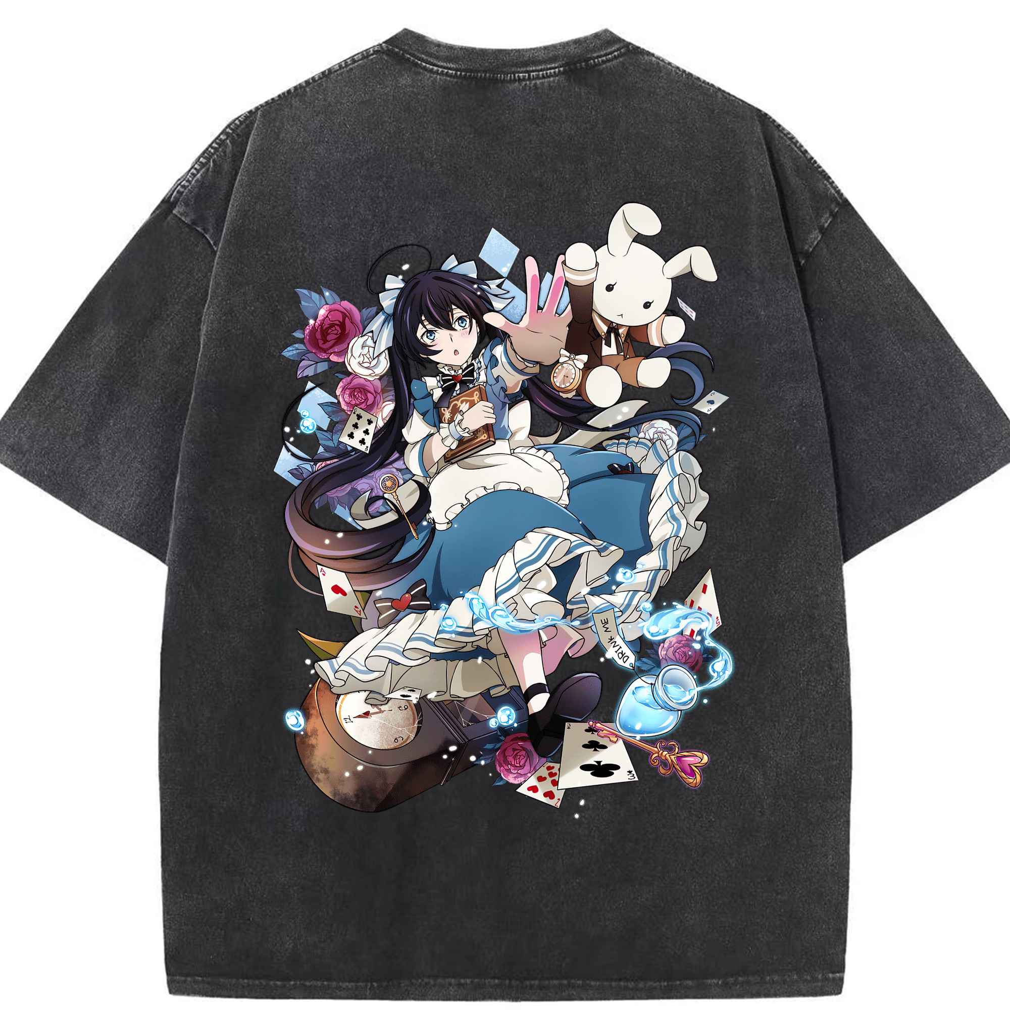 （画像用） 文豪ストレイドッグス Bungo Stray Dogs 綿100% ヴィンテージ風 半袖Tシャツ（背面プリント）