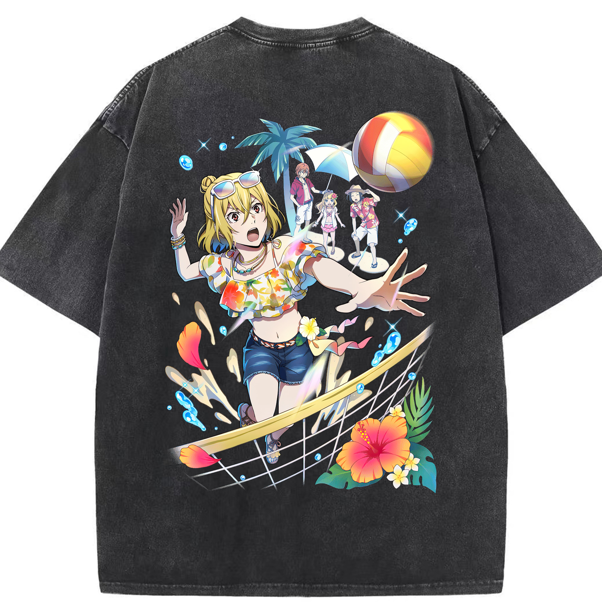 （画像用） 文豪ストレイドッグス Bungo Stray Dogs 綿100% ヴィンテージ風 半袖Tシャツ（背面プリント）