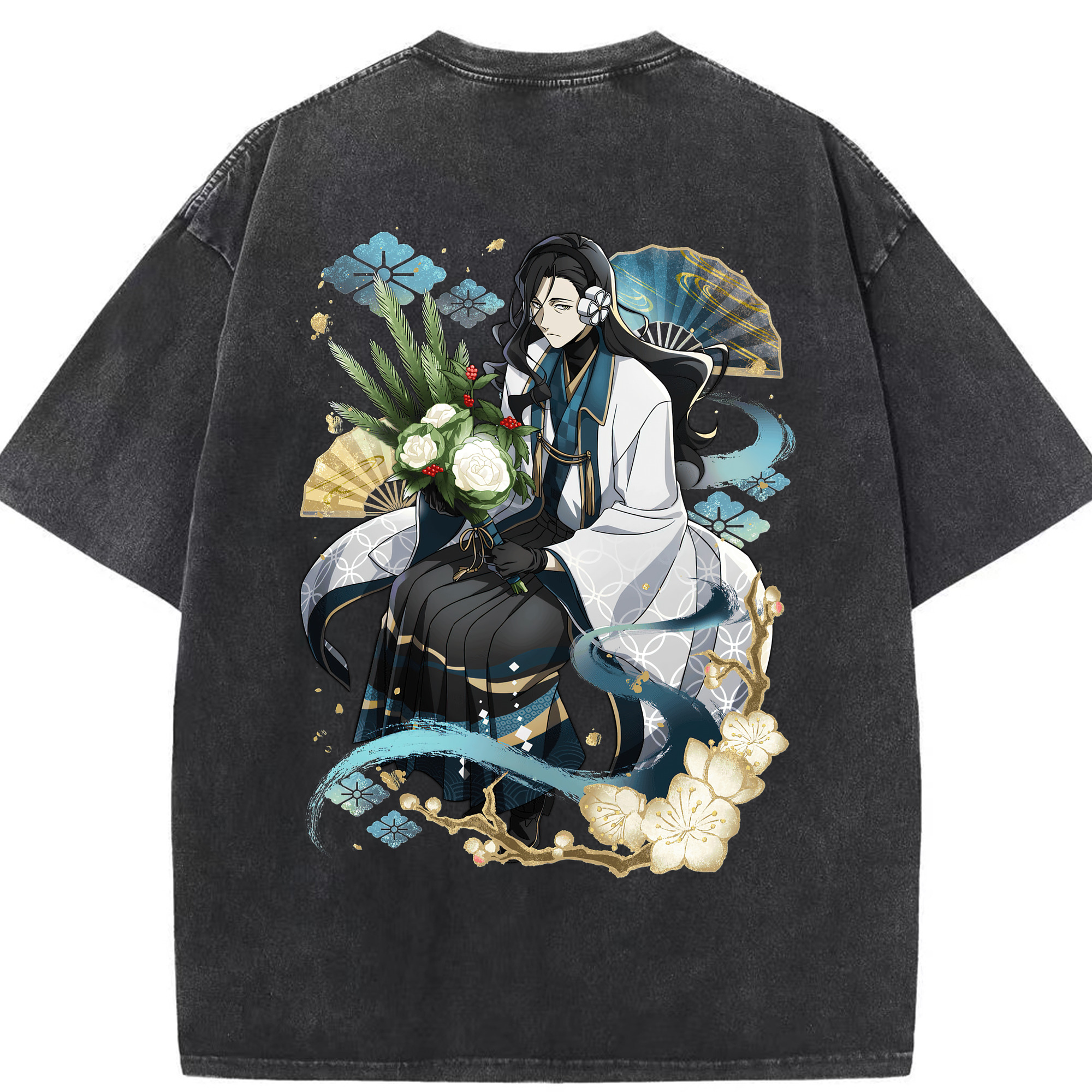 （画像用） 文豪ストレイドッグス Bungo Stray Dogs 綿100% ヴィンテージ風 半袖Tシャツ（背面プリント）