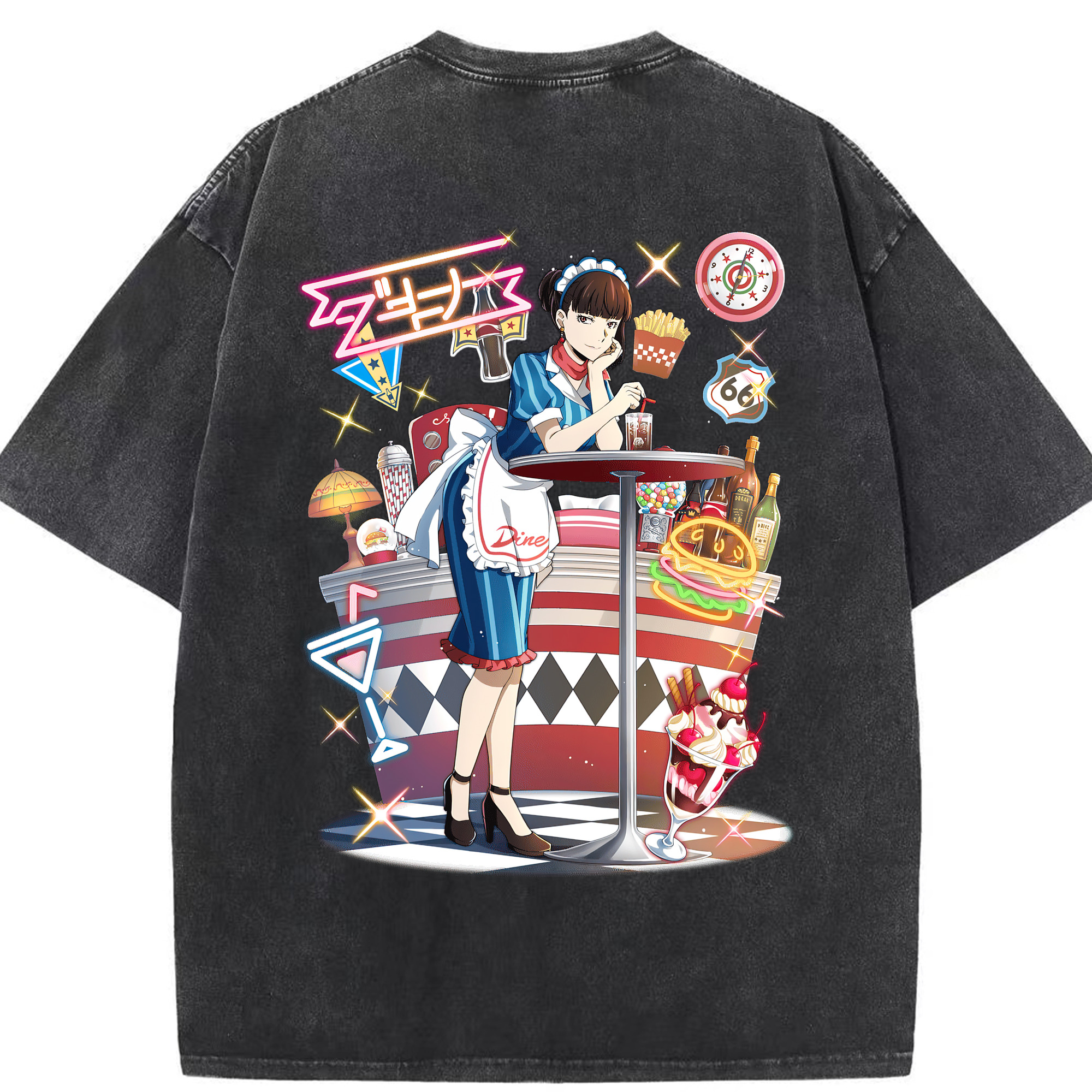（画像用） 文豪ストレイドッグス Bungo Stray Dogs 綿100% ヴィンテージ風 半袖Tシャツ（背面プリント）