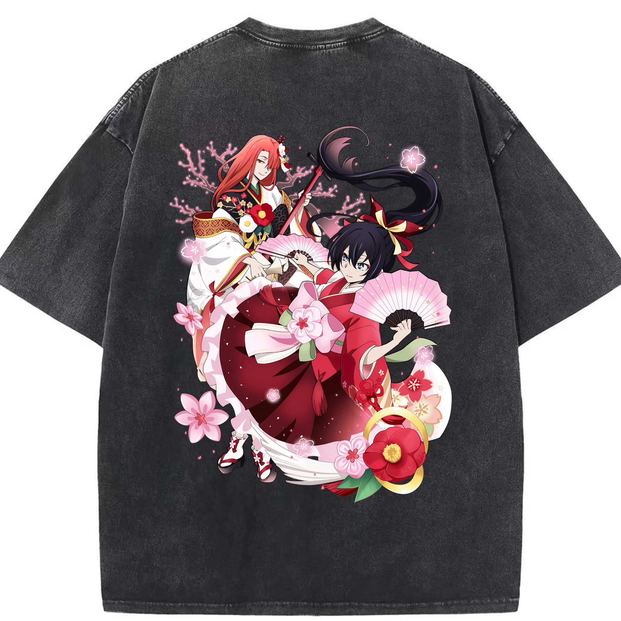 （画像用） 文豪ストレイドッグス Bungo Stray Dogs 綿100% ヴィンテージ風 半袖Tシャツ（背面プリント）