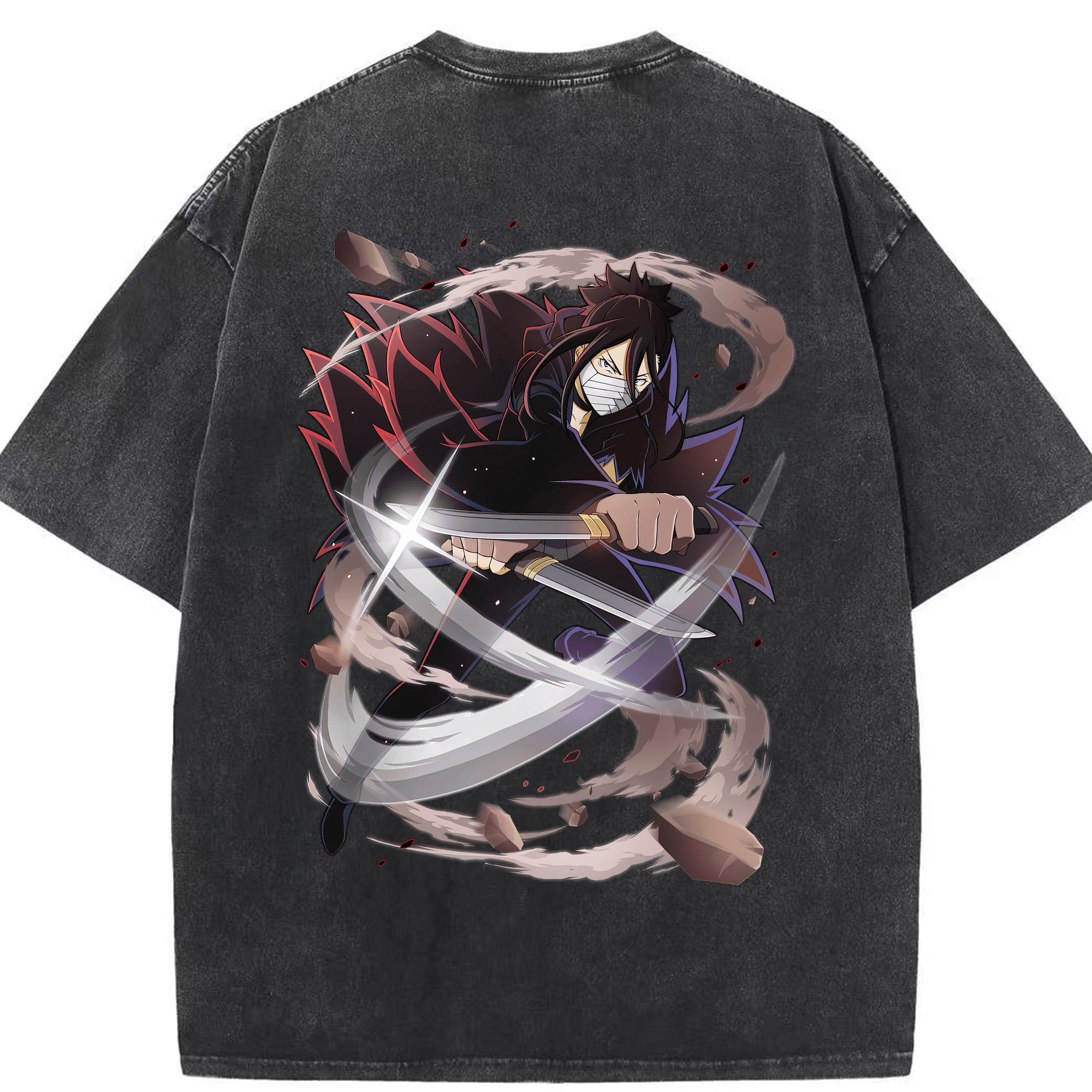 （画像用） 文豪ストレイドッグス Bungo Stray Dogs 綿100% ヴィンテージ風 半袖Tシャツ（背面プリント）