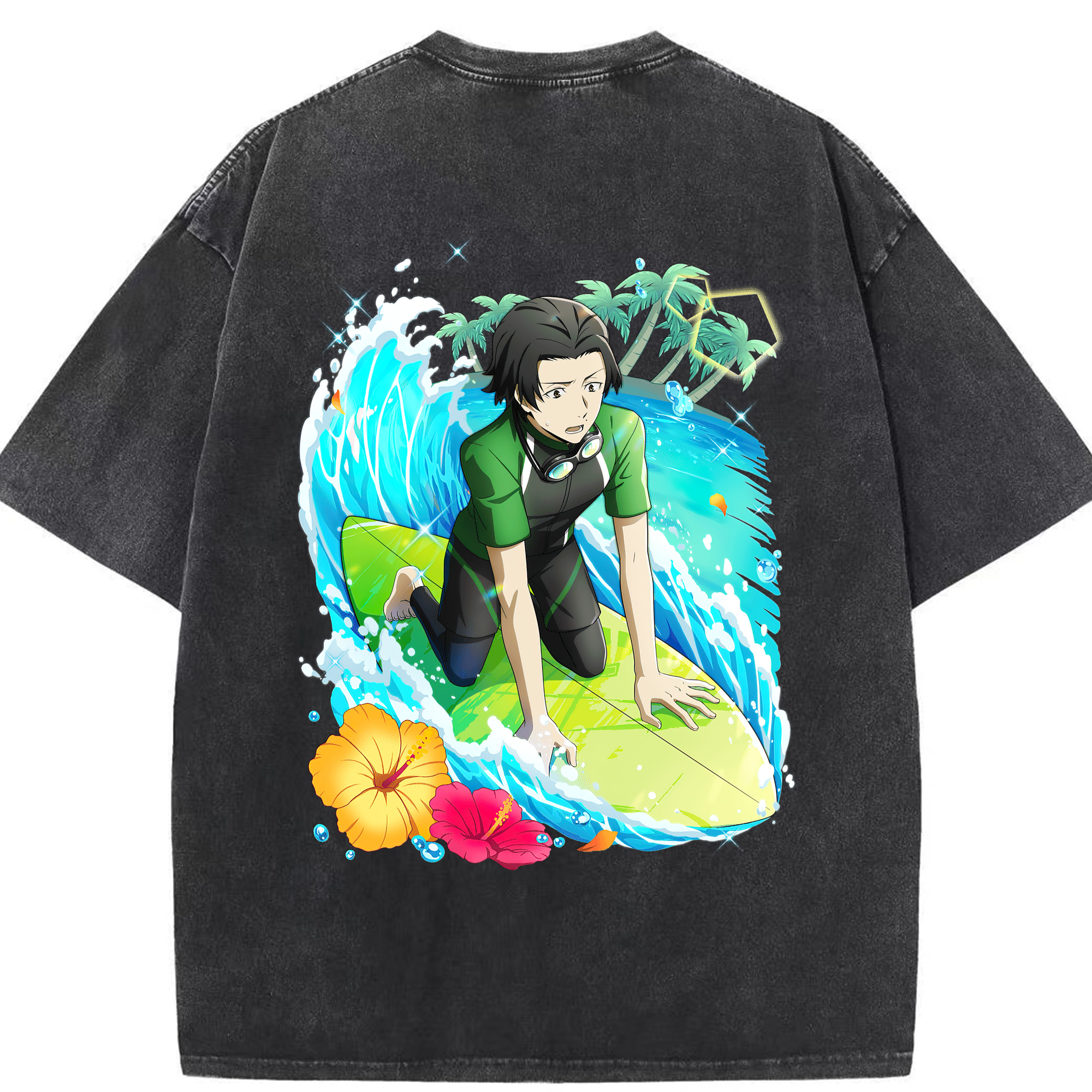 （画像用） 文豪ストレイドッグス Bungo Stray Dogs 綿100% ヴィンテージ風 半袖Tシャツ（背面プリント）