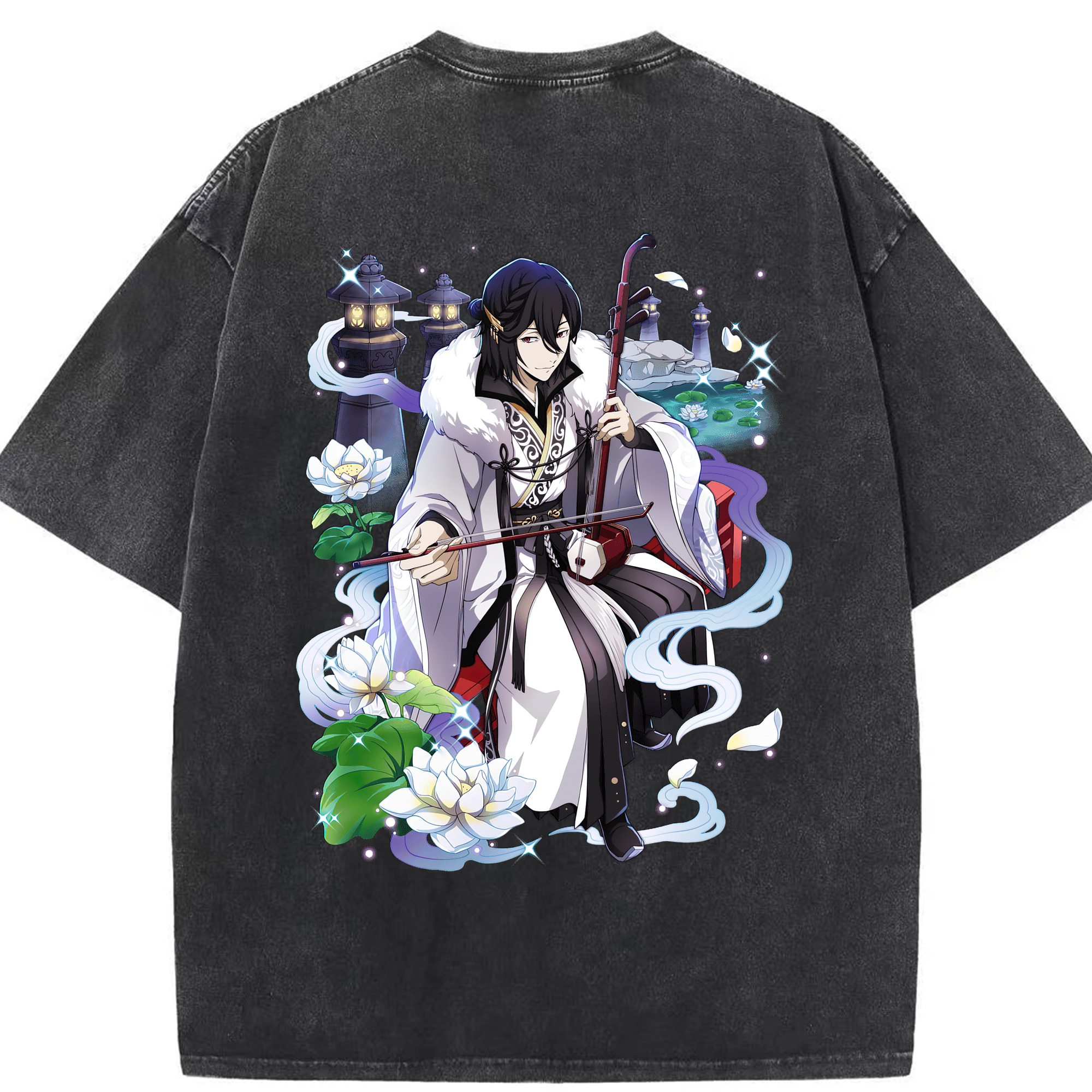 （画像用） 文豪ストレイドッグス Bungo Stray Dogs 綿100% ヴィンテージ風 半袖Tシャツ（背面プリント）