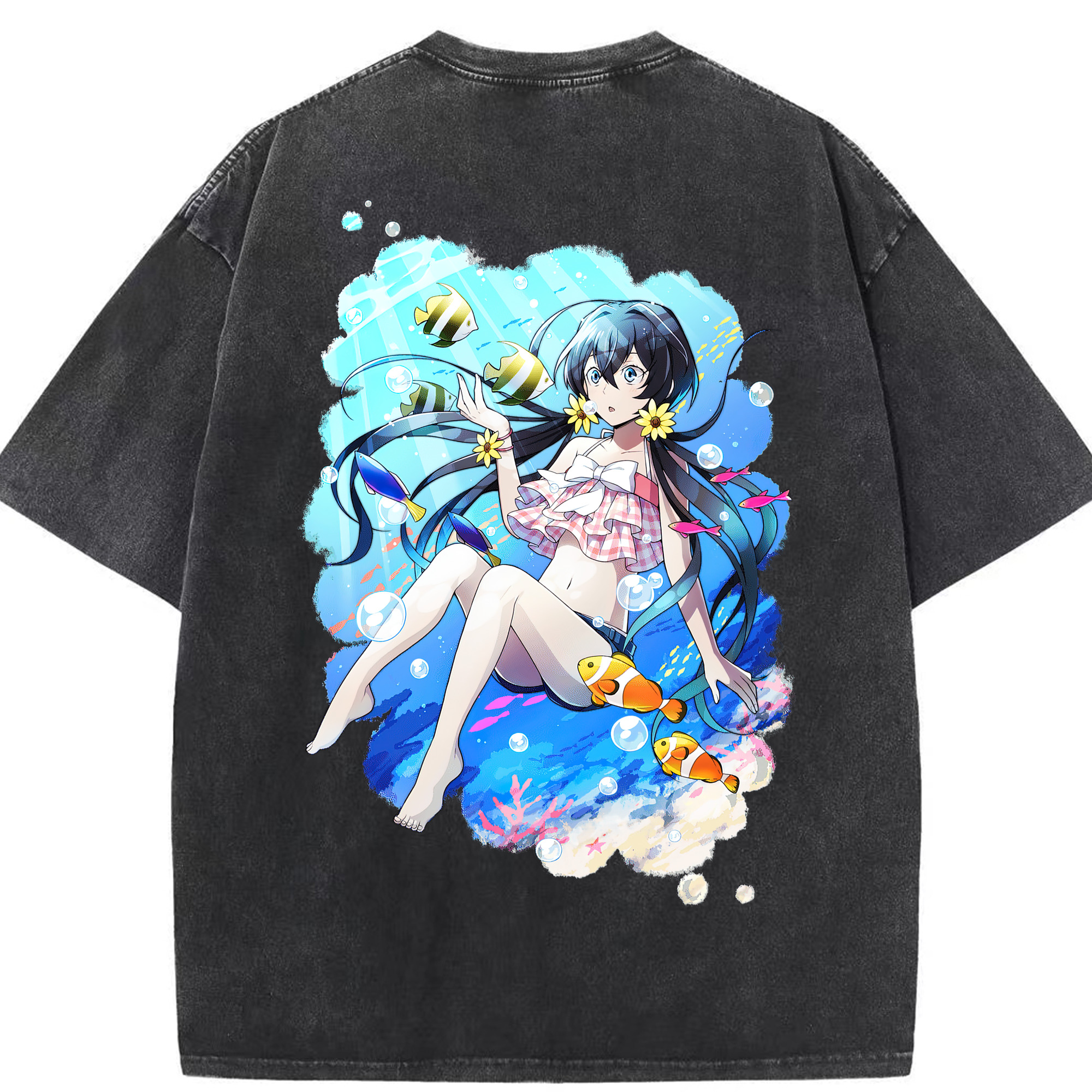 （画像用） 文豪ストレイドッグス Bungo Stray Dogs 綿100% ヴィンテージ風 半袖Tシャツ（背面プリント）