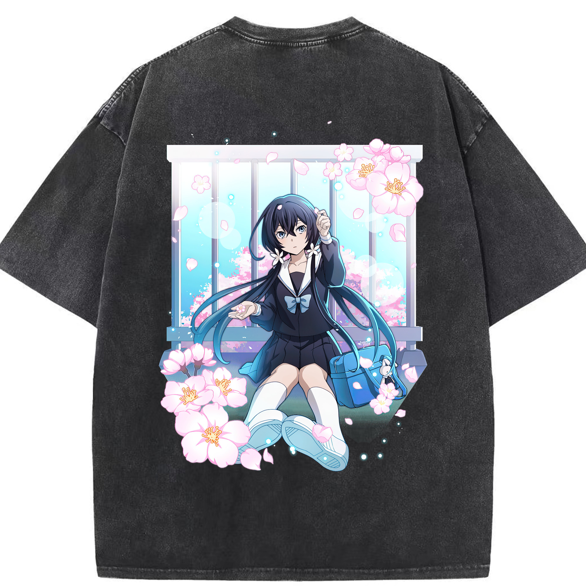 （画像用） 文豪ストレイドッグス Bungo Stray Dogs 綿100% ヴィンテージ風 半袖Tシャツ（背面プリント）