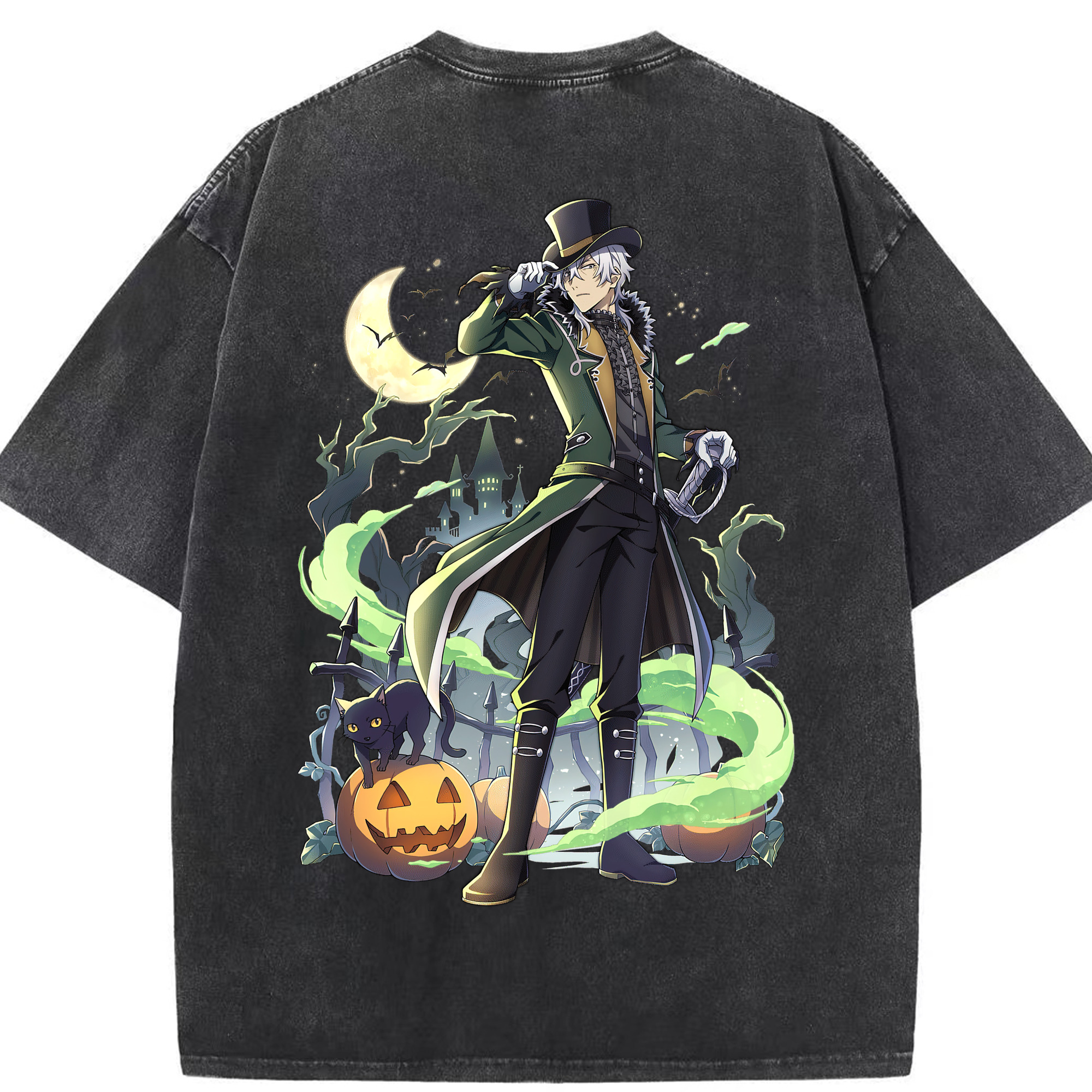 （画像用） 文豪ストレイドッグス Bungo Stray Dogs 綿100% ヴィンテージ風 半袖Tシャツ（背面プリント）