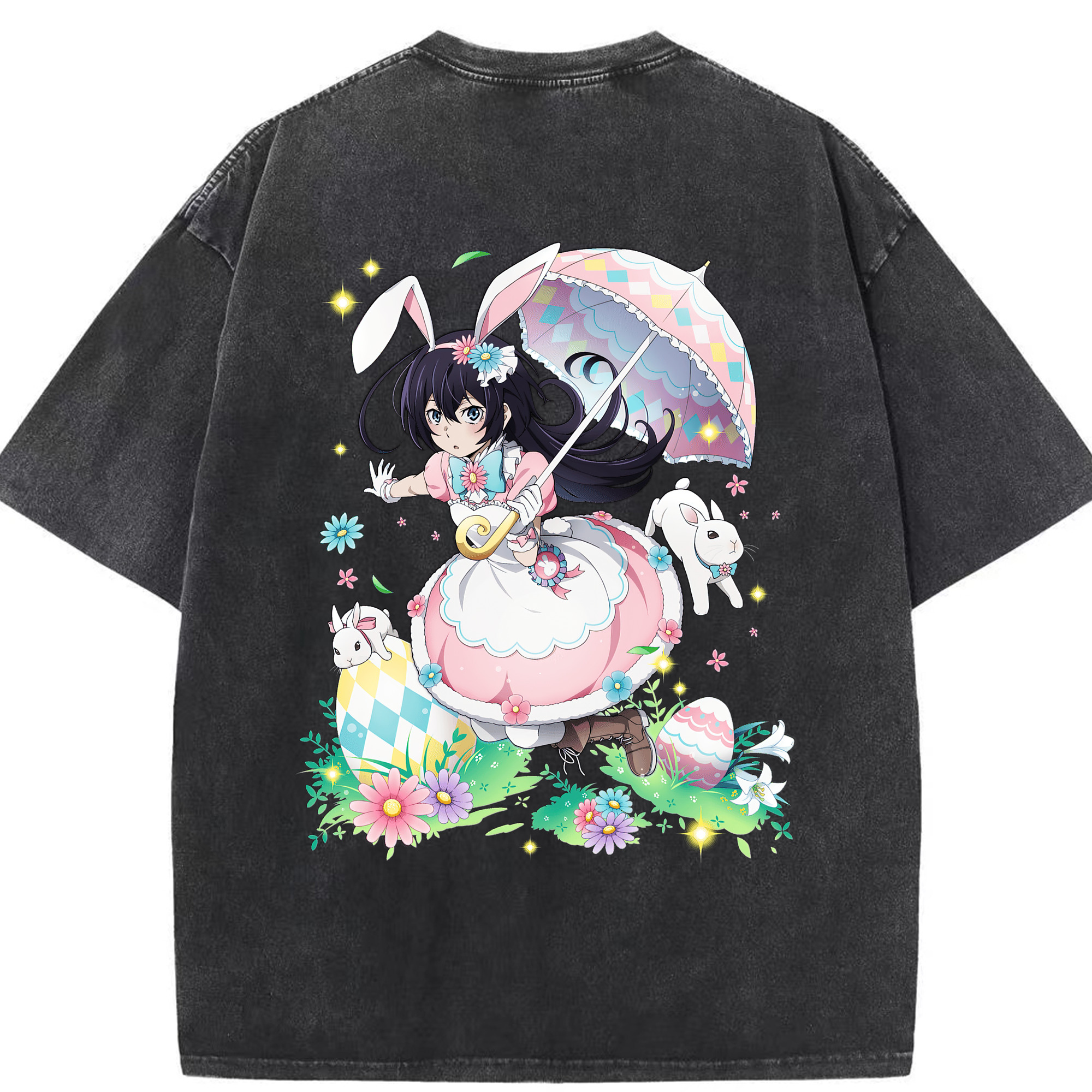 （画像用） 文豪ストレイドッグス Bungo Stray Dogs 綿100% ヴィンテージ風 半袖Tシャツ（背面プリント）