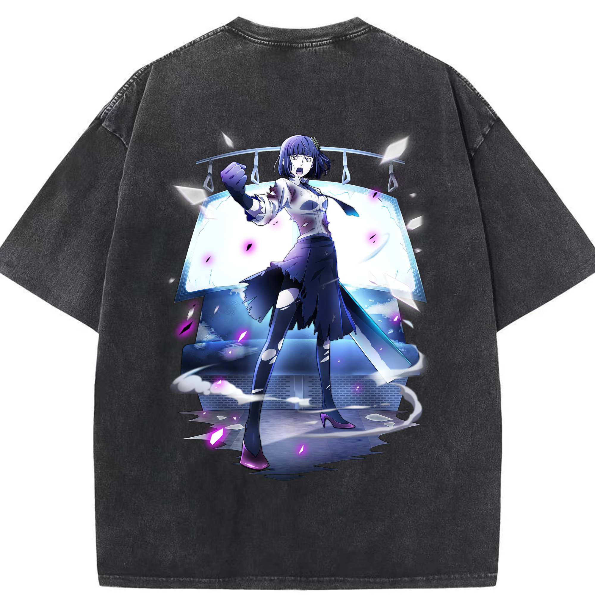 （画像用） 文豪ストレイドッグス Bungo Stray Dogs 綿100% ヴィンテージ風 半袖Tシャツ（背面プリント）
