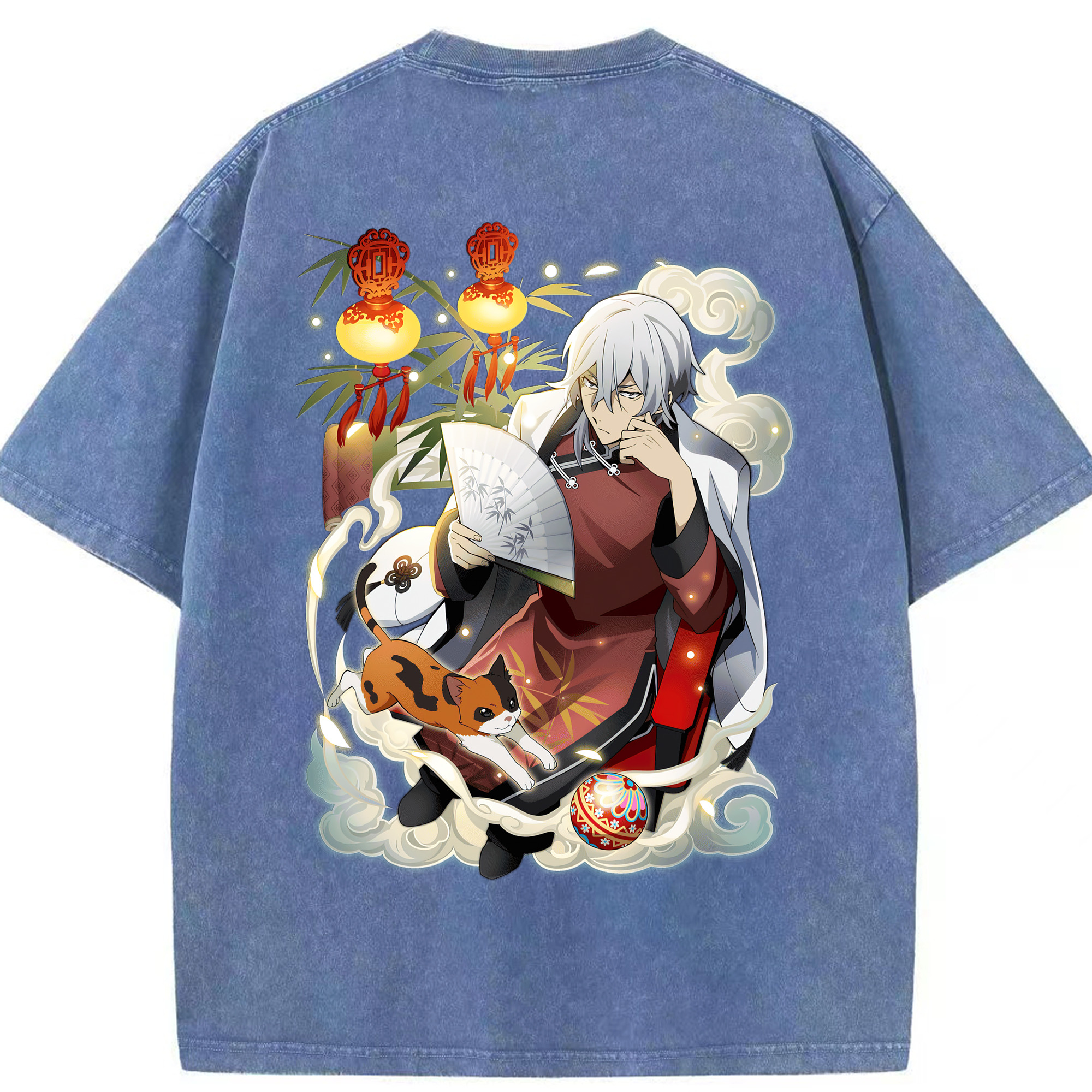 （画像用） 文豪ストレイドッグス Bungo Stray Dogs 綿100% ヴィンテージ風 半袖Tシャツ（背面プリント）