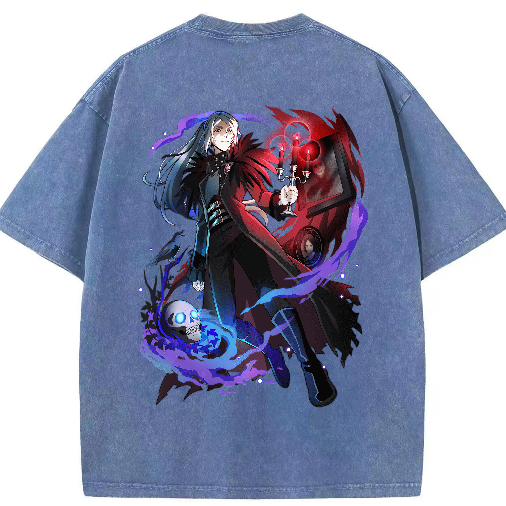 （画像用） 文豪ストレイドッグス Bungo Stray Dogs 綿100% ヴィンテージ風 半袖Tシャツ（背面プリント）