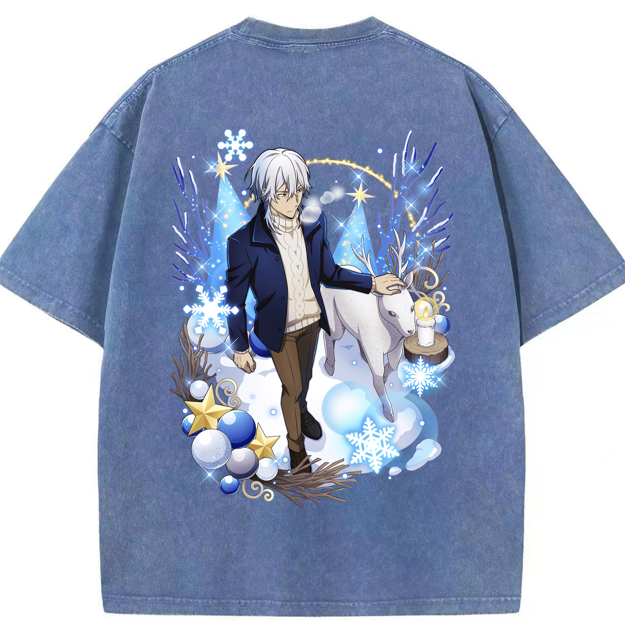 （画像用） 文豪ストレイドッグス Bungo Stray Dogs 綿100% ヴィンテージ風 半袖Tシャツ（背面プリント）