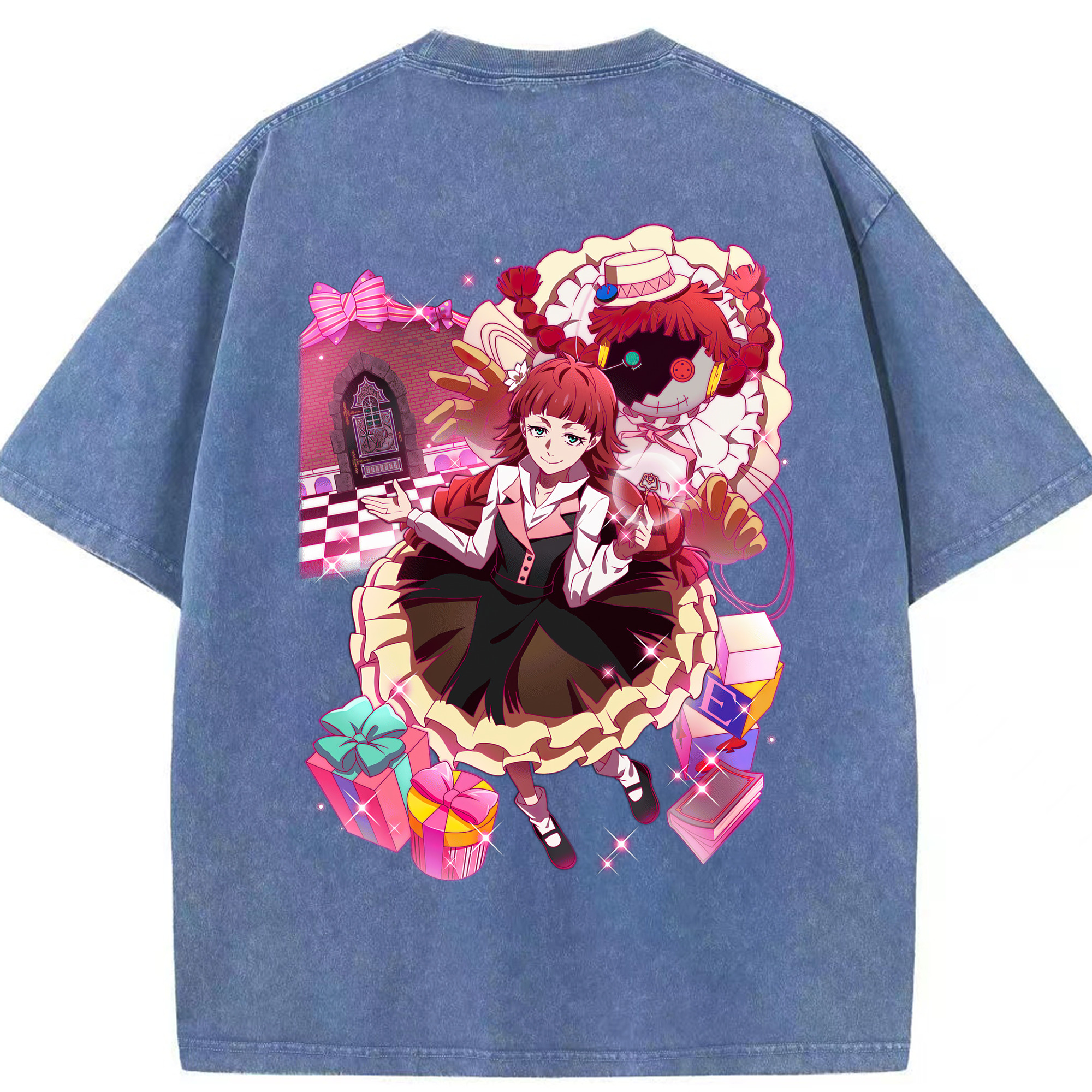 （画像用） 文豪ストレイドッグス Bungo Stray Dogs 綿100% ヴィンテージ風 半袖Tシャツ（背面プリント）
