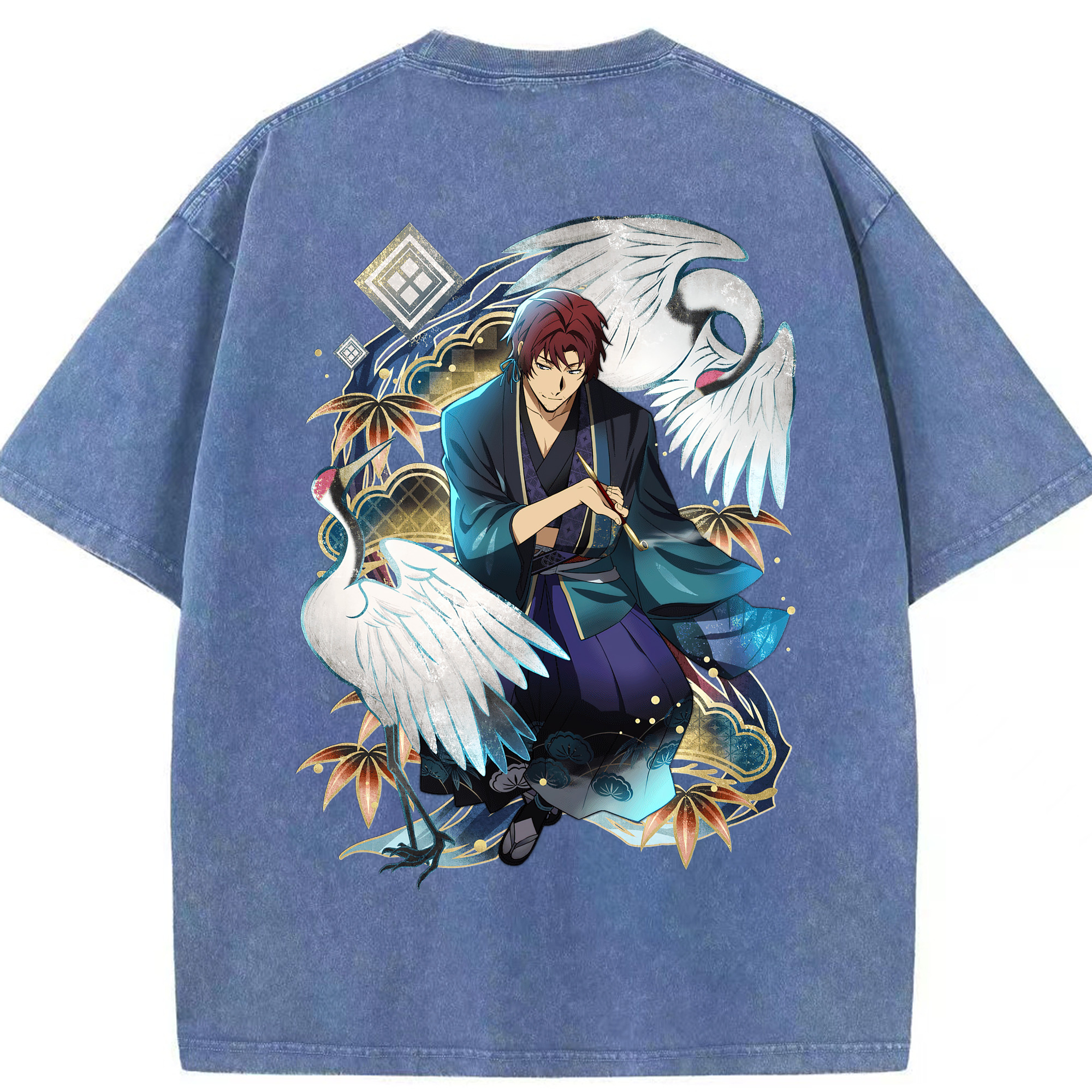 （画像用） 文豪ストレイドッグス Bungo Stray Dogs 綿100% ヴィンテージ風 半袖Tシャツ（背面プリント）