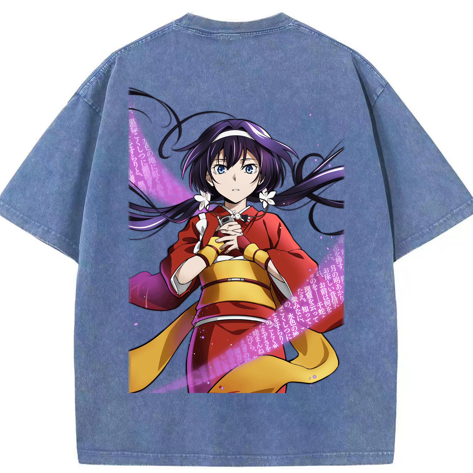 （画像用） 文豪ストレイドッグス Bungo Stray Dogs 綿100% ヴィンテージ風 半袖Tシャツ（背面プリント）