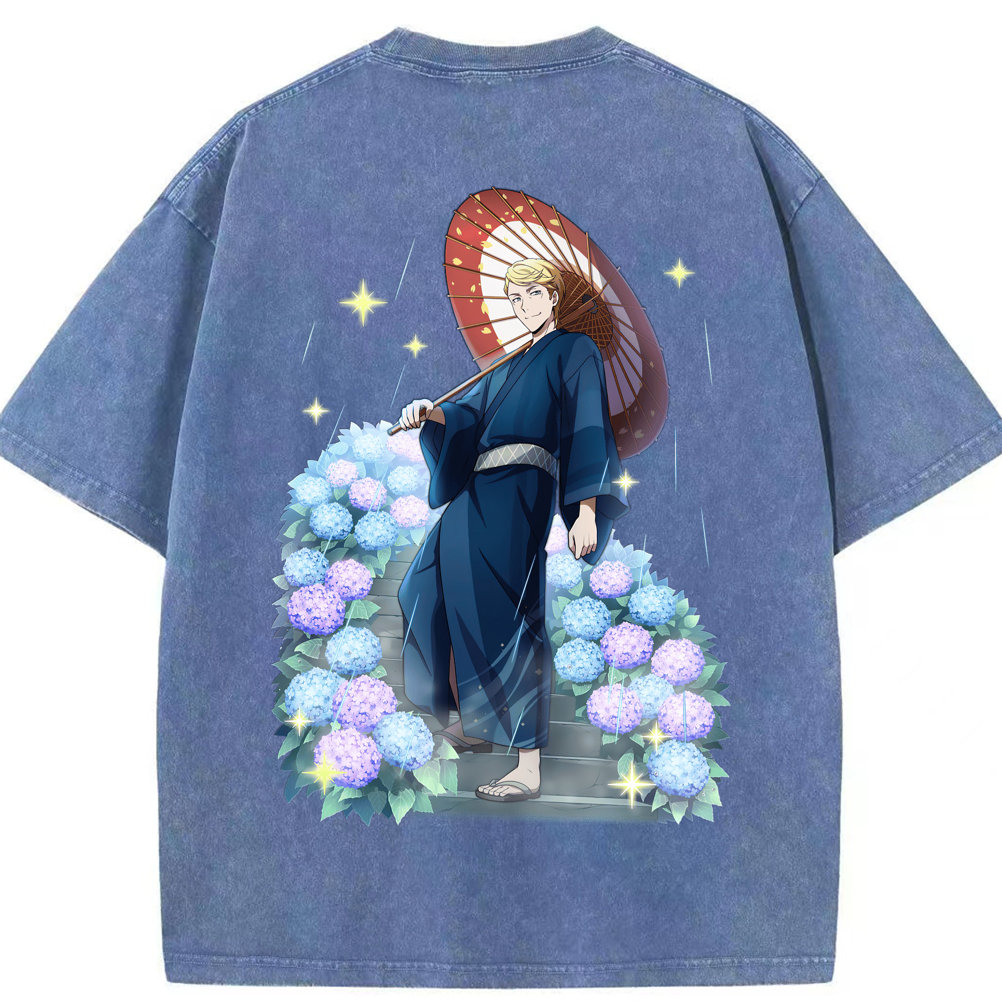 （画像用） 文豪ストレイドッグス Bungo Stray Dogs 綿100% ヴィンテージ風 半袖Tシャツ（背面プリント）
