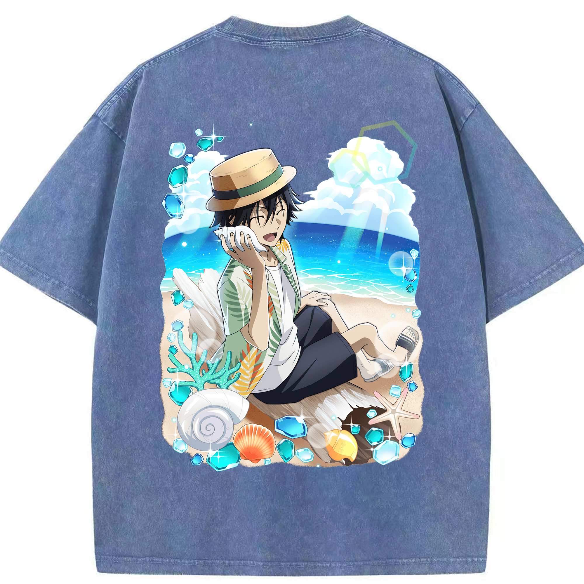 （画像用） 文豪ストレイドッグス Bungo Stray Dogs 綿100% ヴィンテージ風 半袖Tシャツ（背面プリント）