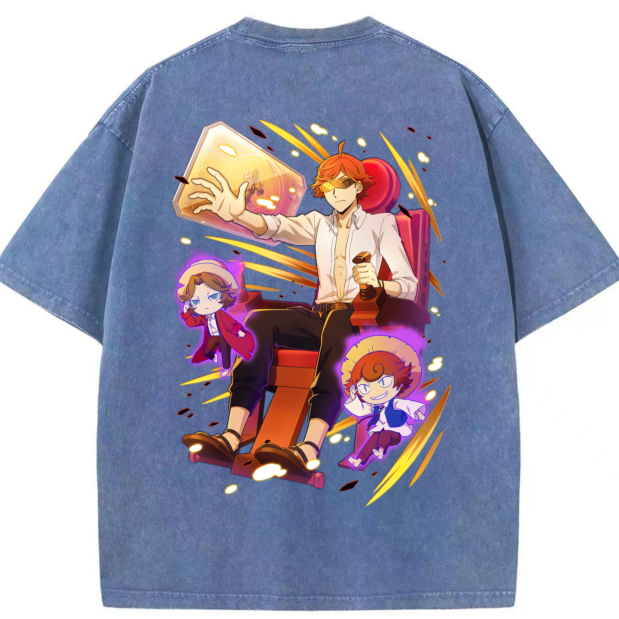 （画像用） 文豪ストレイドッグス Bungo Stray Dogs 綿100% ヴィンテージ風 半袖Tシャツ（背面プリント）