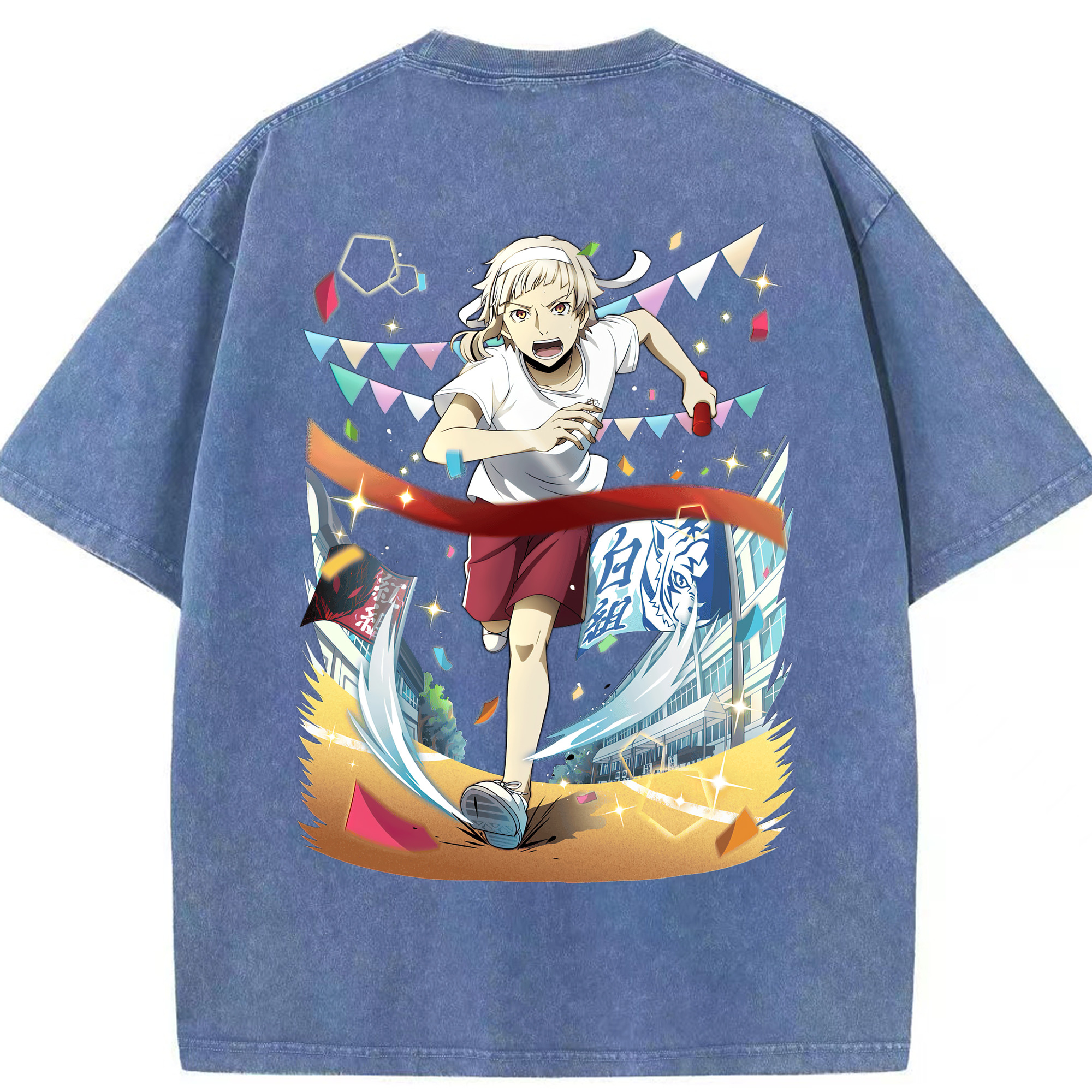 （画像用） 文豪ストレイドッグス Bungo Stray Dogs 綿100% ヴィンテージ風 半袖Tシャツ（背面プリント）