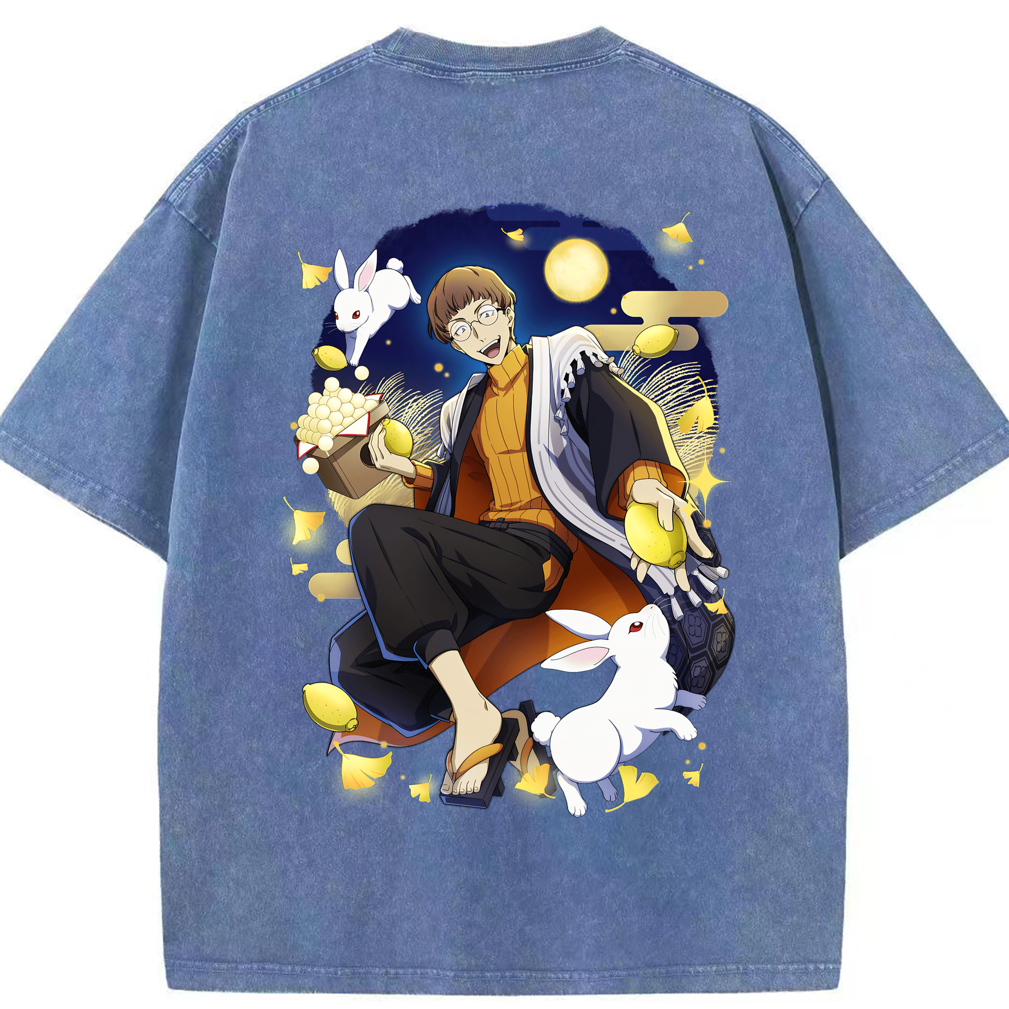 （画像用） 文豪ストレイドッグス Bungo Stray Dogs 綿100% ヴィンテージ風 半袖Tシャツ（背面プリント）