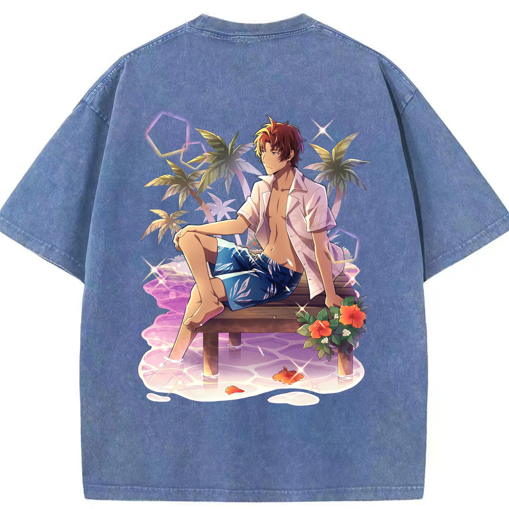 （画像用） 文豪ストレイドッグス Bungo Stray Dogs 綿100% ヴィンテージ風 半袖Tシャツ（背面プリント）