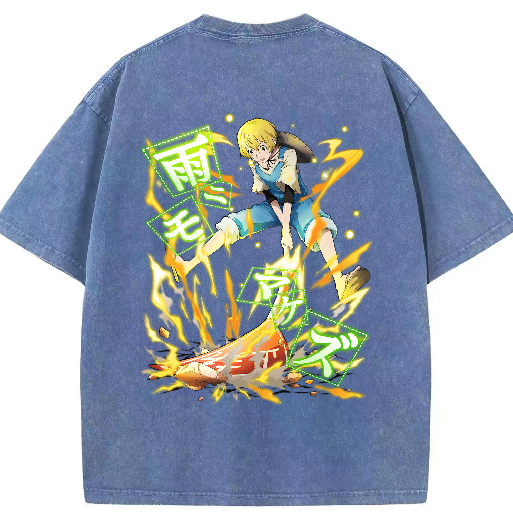（画像用） 文豪ストレイドッグス Bungo Stray Dogs 綿100% ヴィンテージ風 半袖Tシャツ（背面プリント）