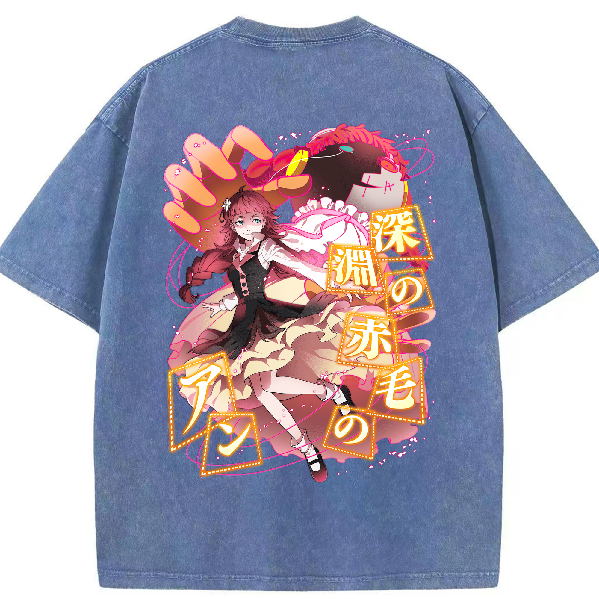 （画像用） 文豪ストレイドッグス Bungo Stray Dogs 綿100% ヴィンテージ風 半袖Tシャツ（背面プリント）